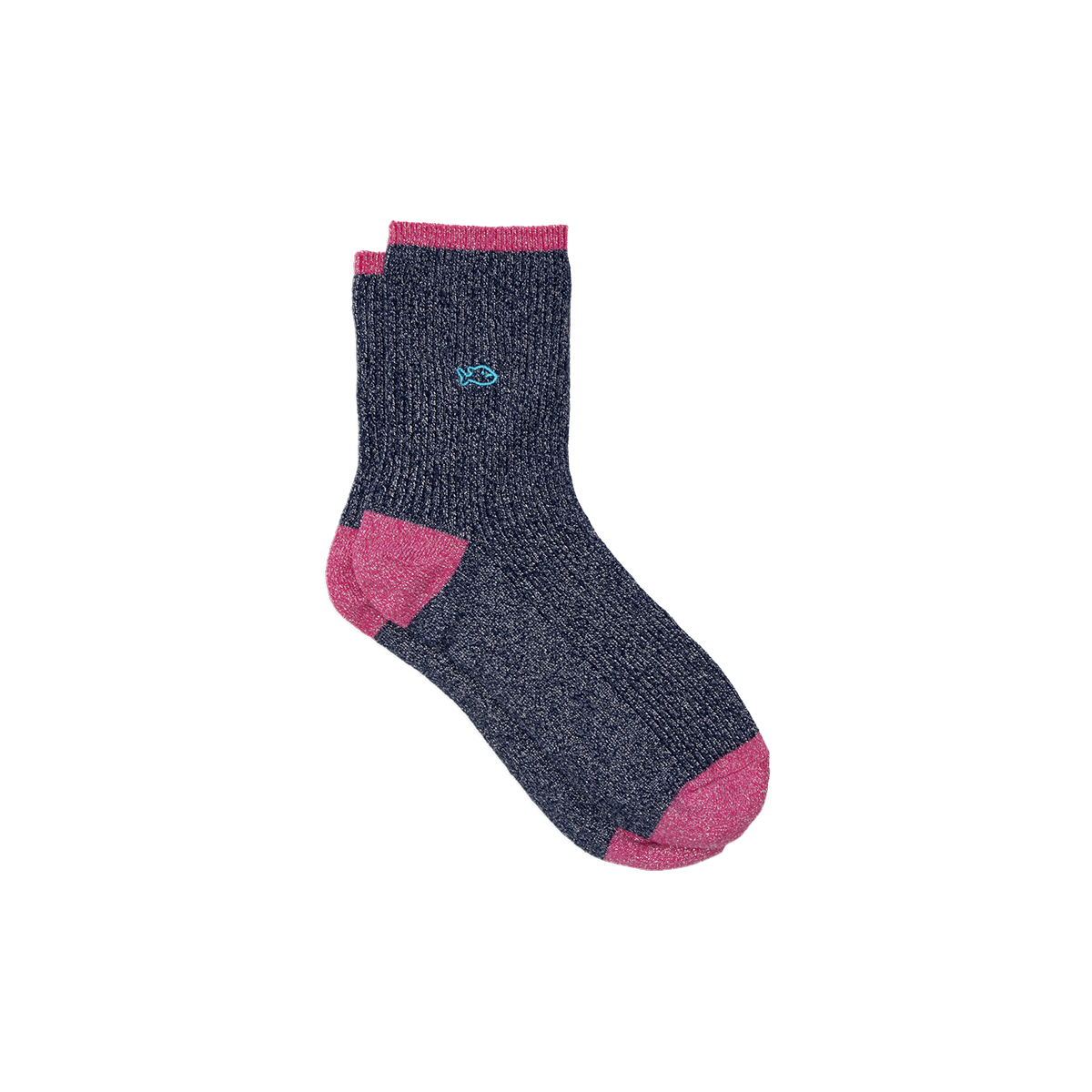 BILLYBELT Chaussettes en coton peigné vintage Bleu