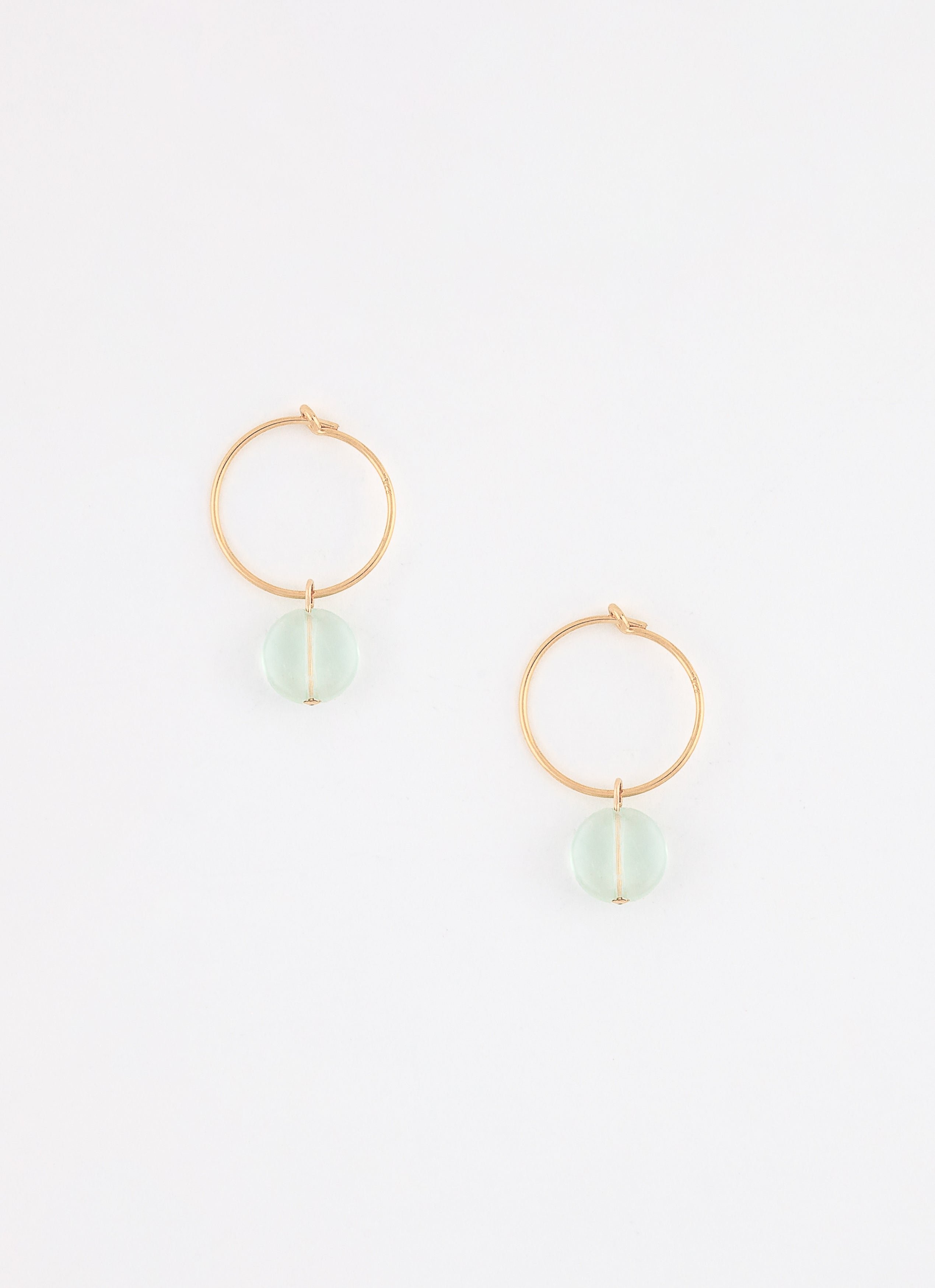 Créoles green argent 925 plaqué or DoréANNA SOTTILOTTA