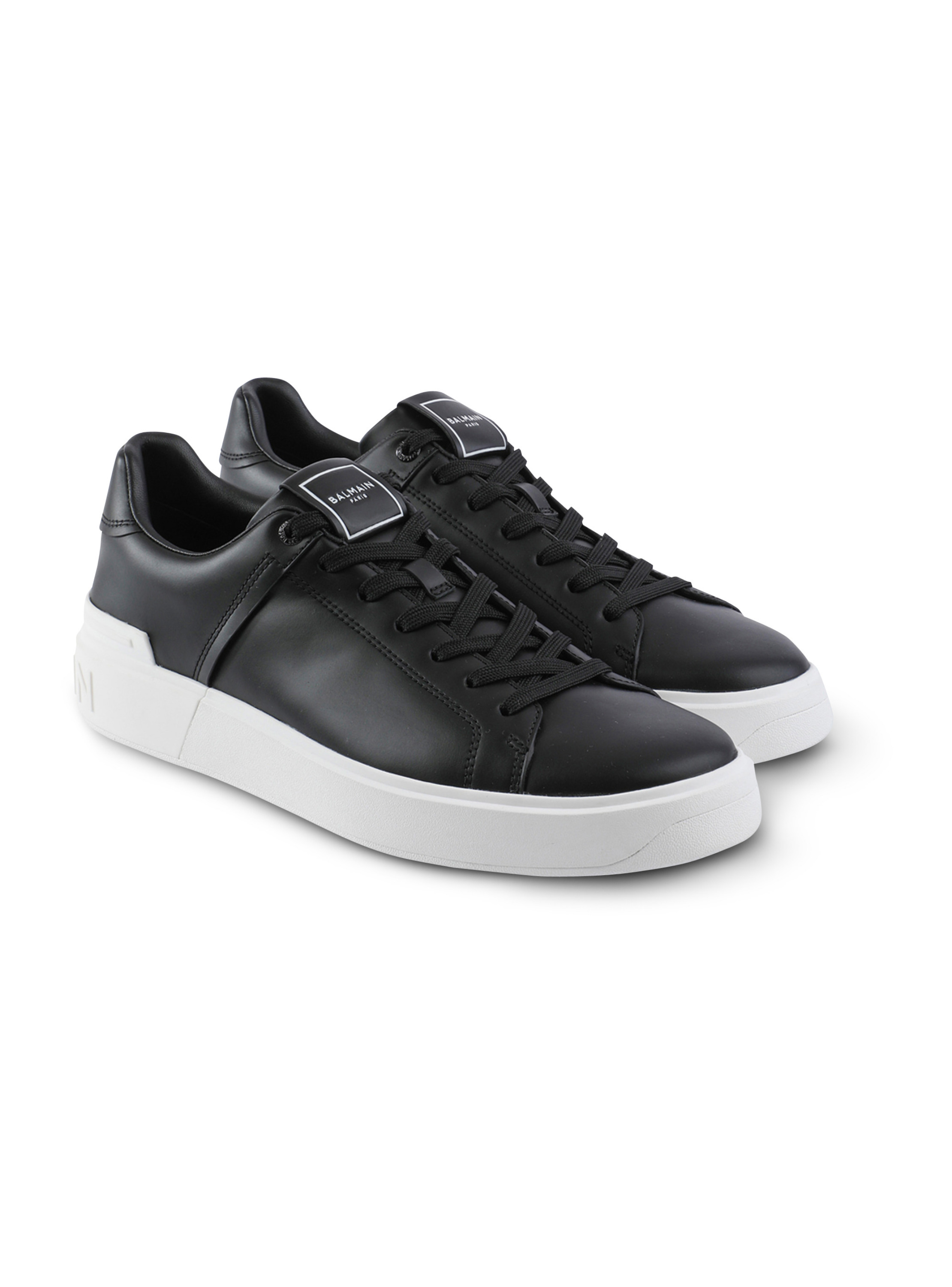 Baskets b-court en cuir de veau BALMAIN Noir