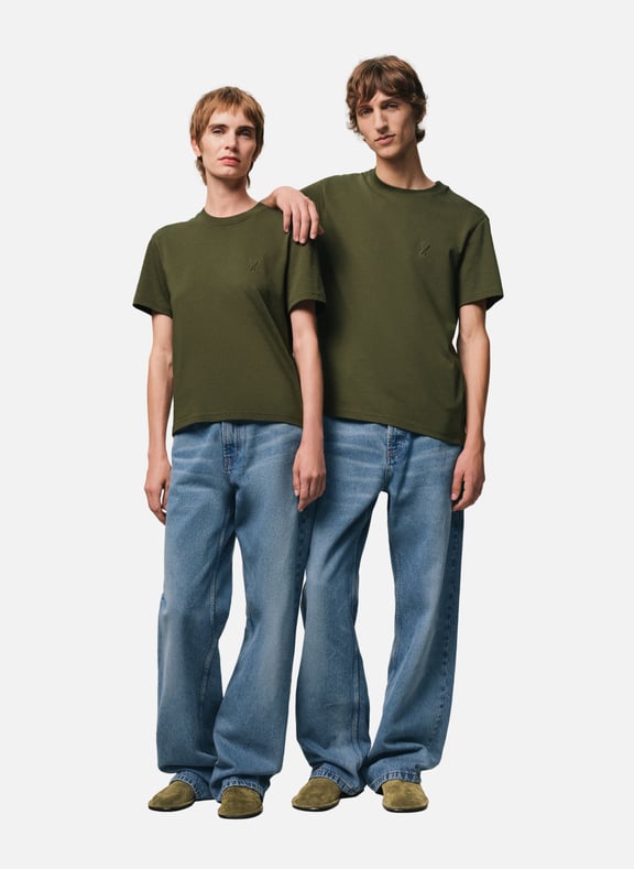 T-shirt ami de coeur unisexe Vert by AMI PARIS AMI PARIS T-shirt ami de coeur unisexe Vert