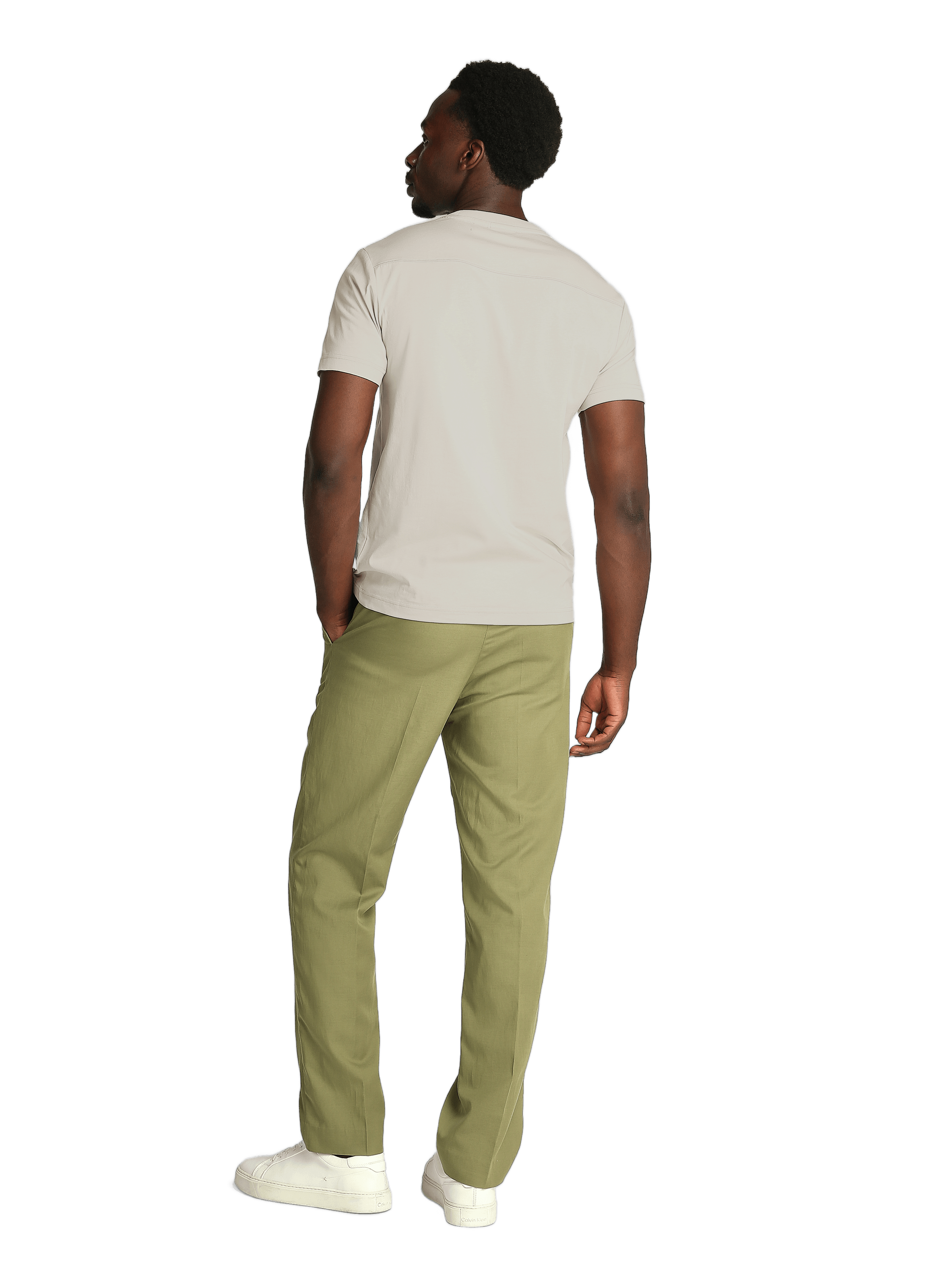Cotton T-shirt CALVIN KLEIN Beige
