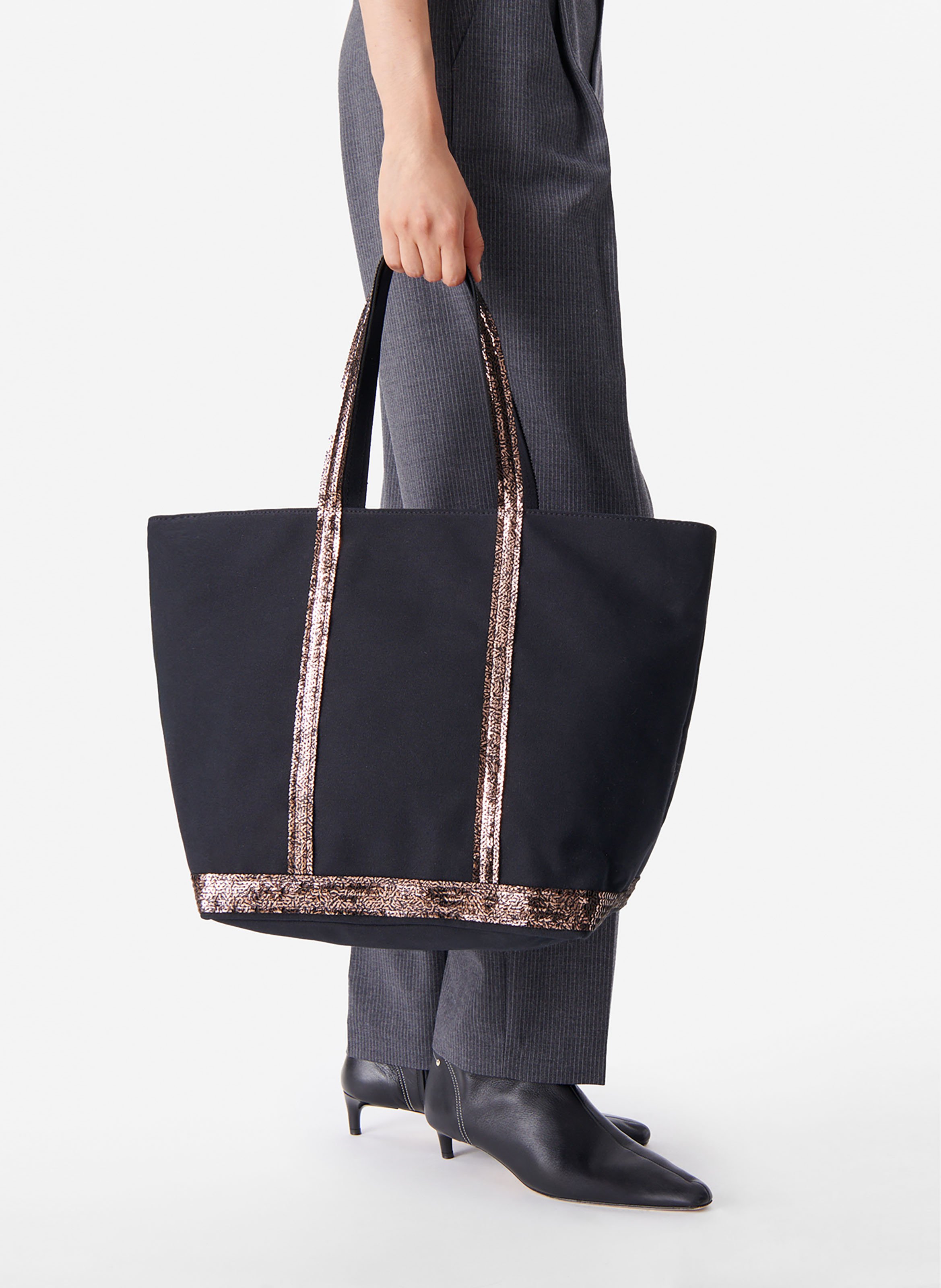 Cabas l zippé en toile VANESSA BRUNO Noir