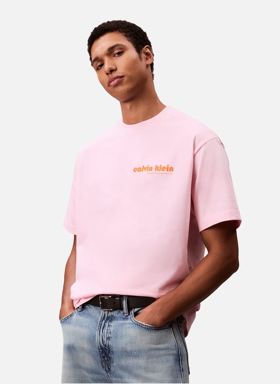Classic Cotton T-Shirt Pink by CALVIN KLEIN CALVIN KLEIN Classic Cotton T-Shirt Pink