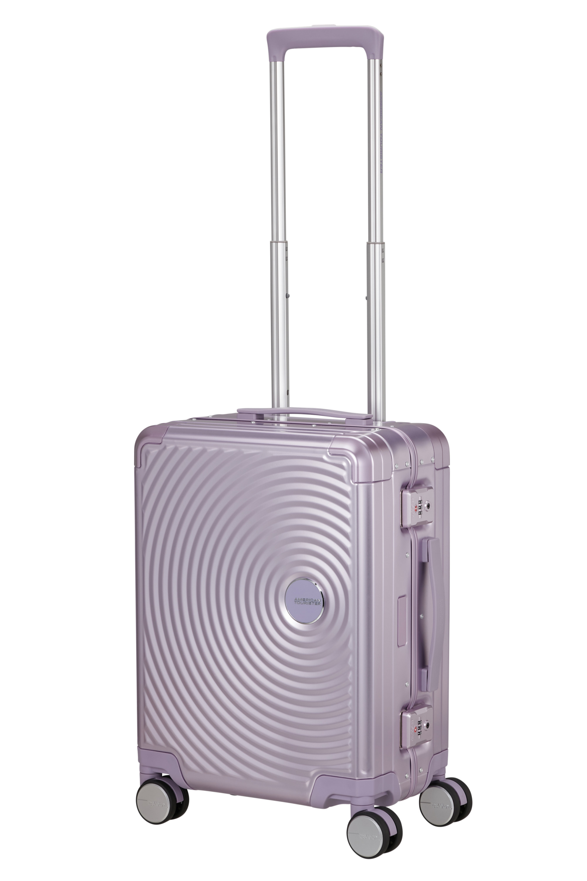 Soundbox alu valise 4 roues taille s AMERICAN TOURISTER Violet
