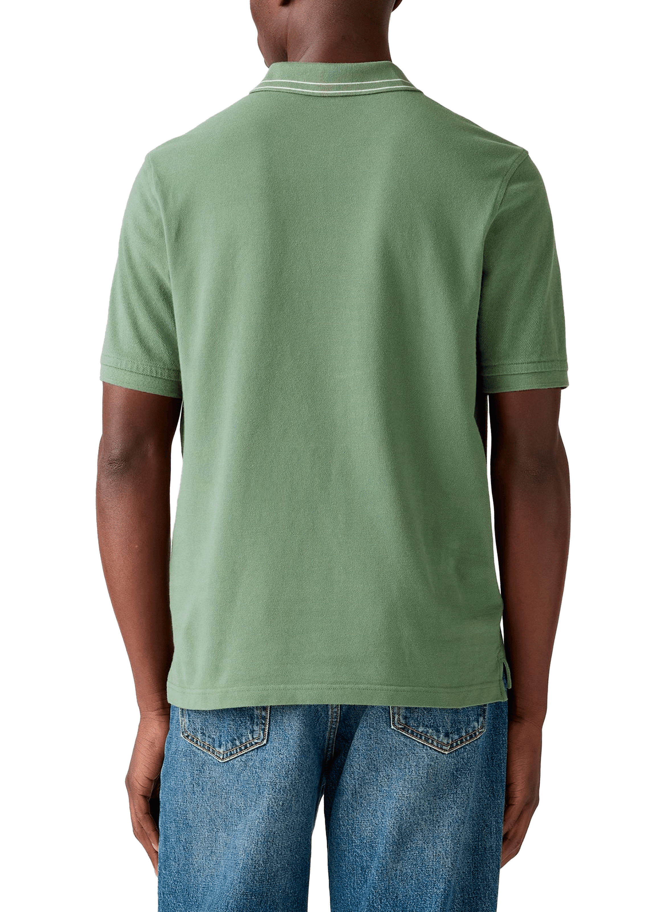 Solid color cotton piqué polo LEVI'S Green