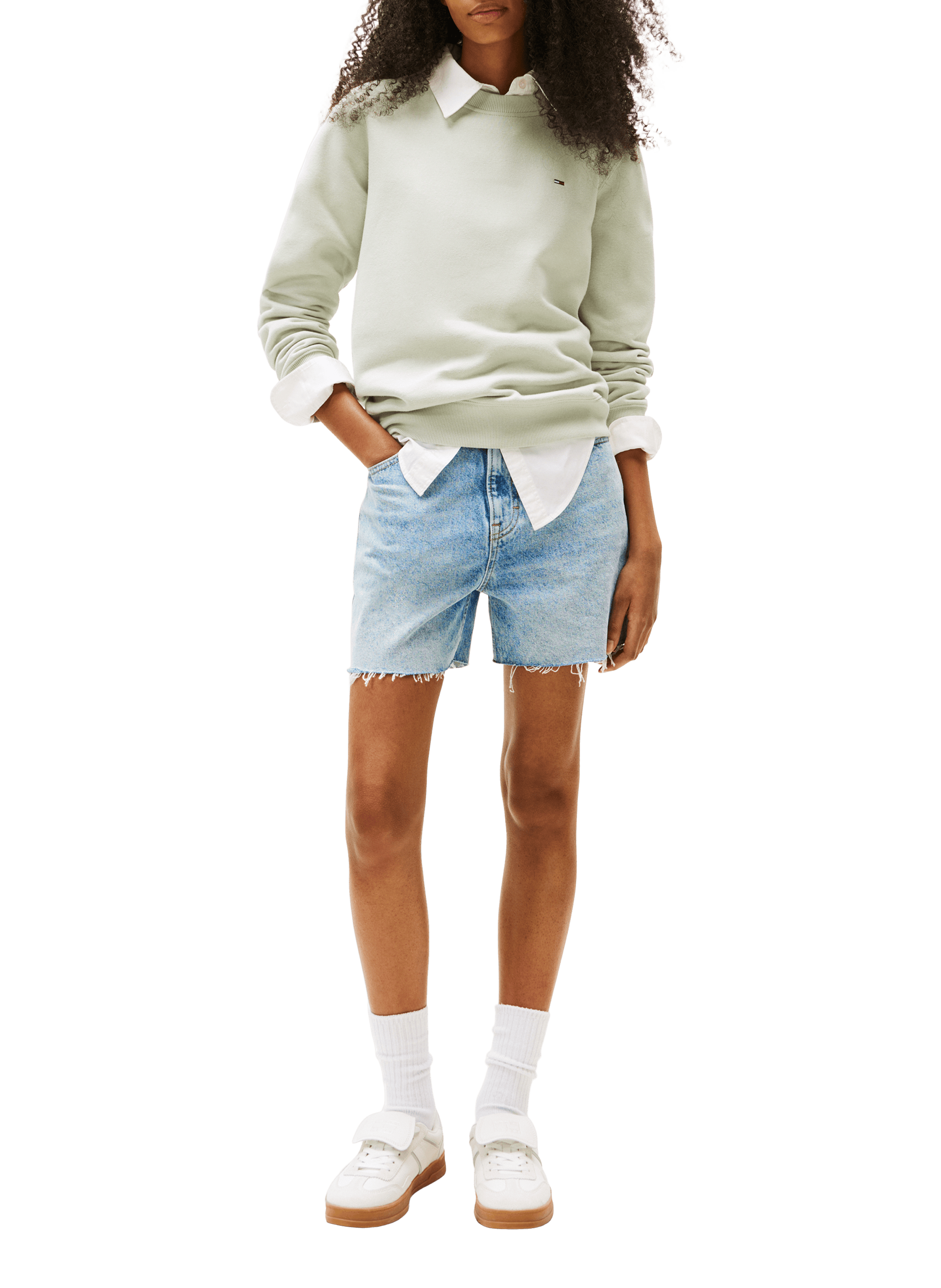 Sweatshirt en coton TOMMY HILFIGER Kaki