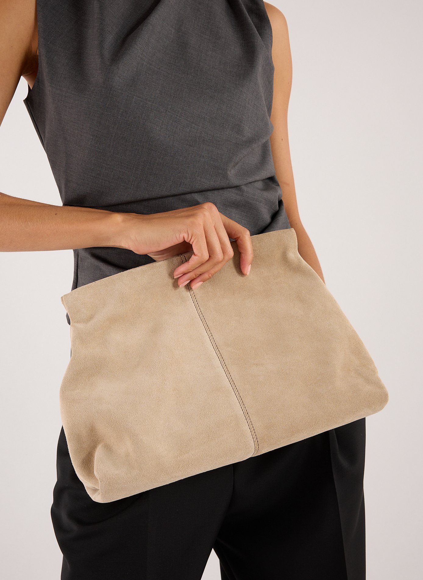 Pochette Clay en cuir FLATTERED Marron