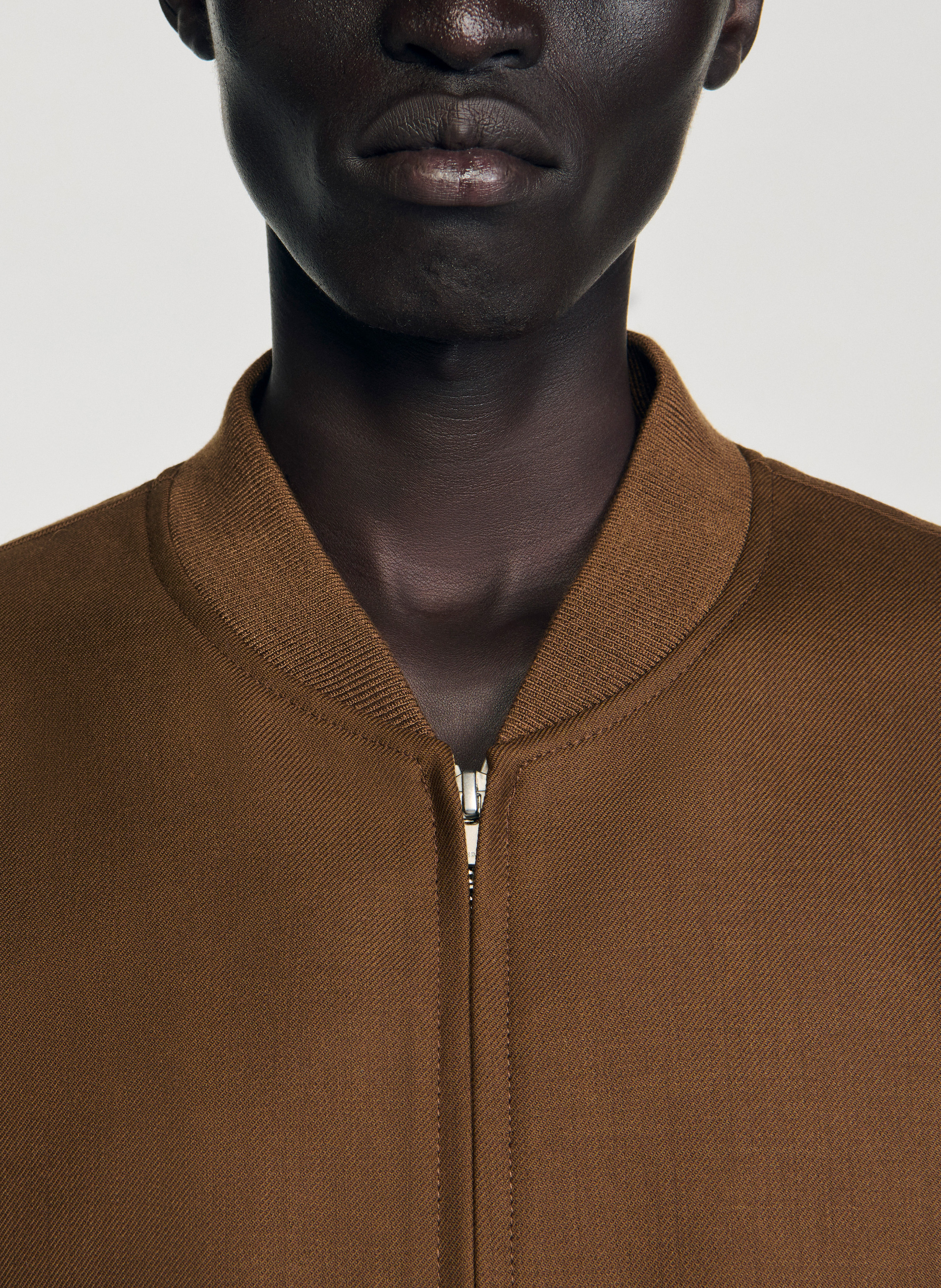 Blouson col teddy SANDRO Beige