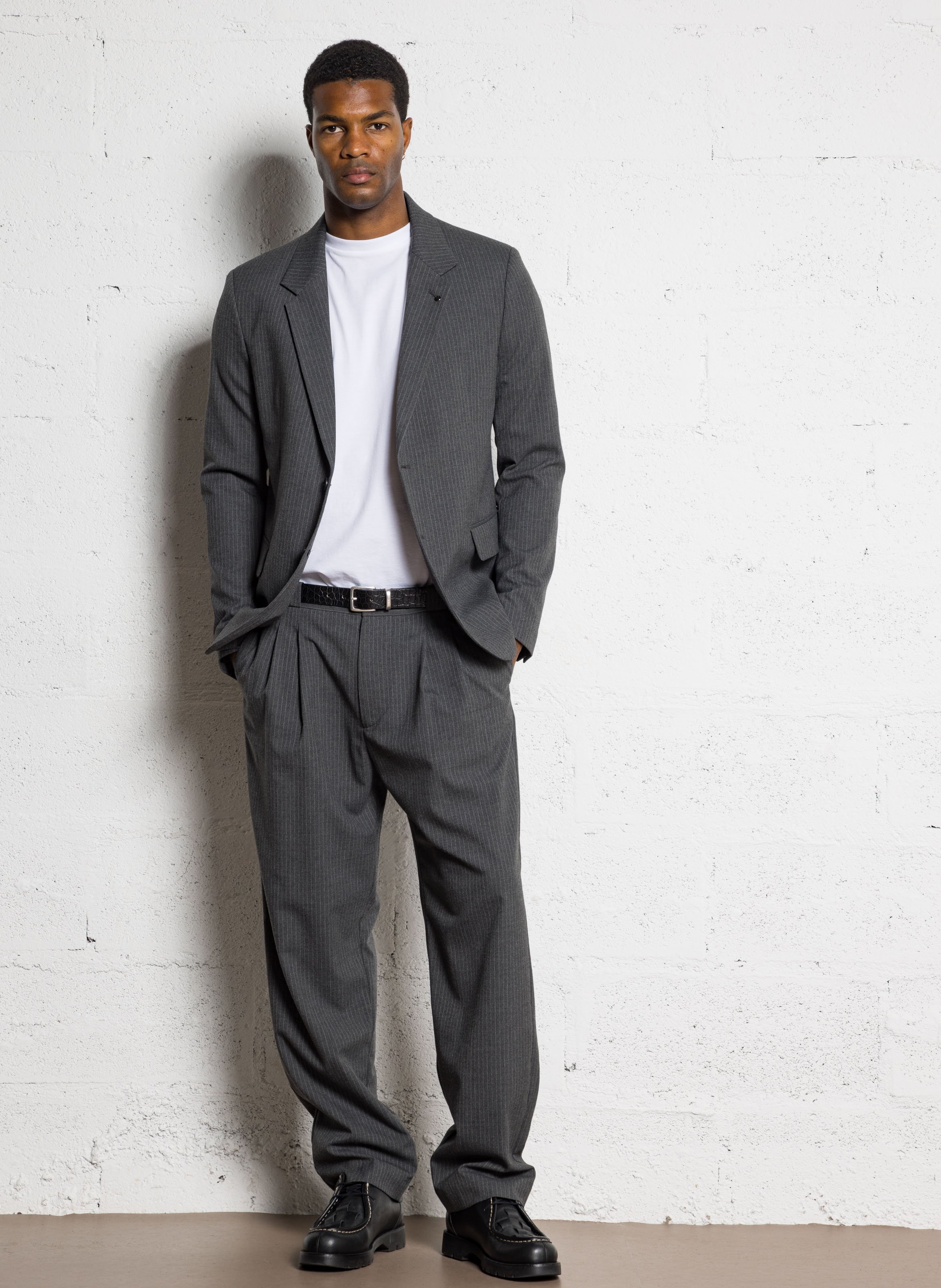 Pantalon de costume à rayures IKKS Gris