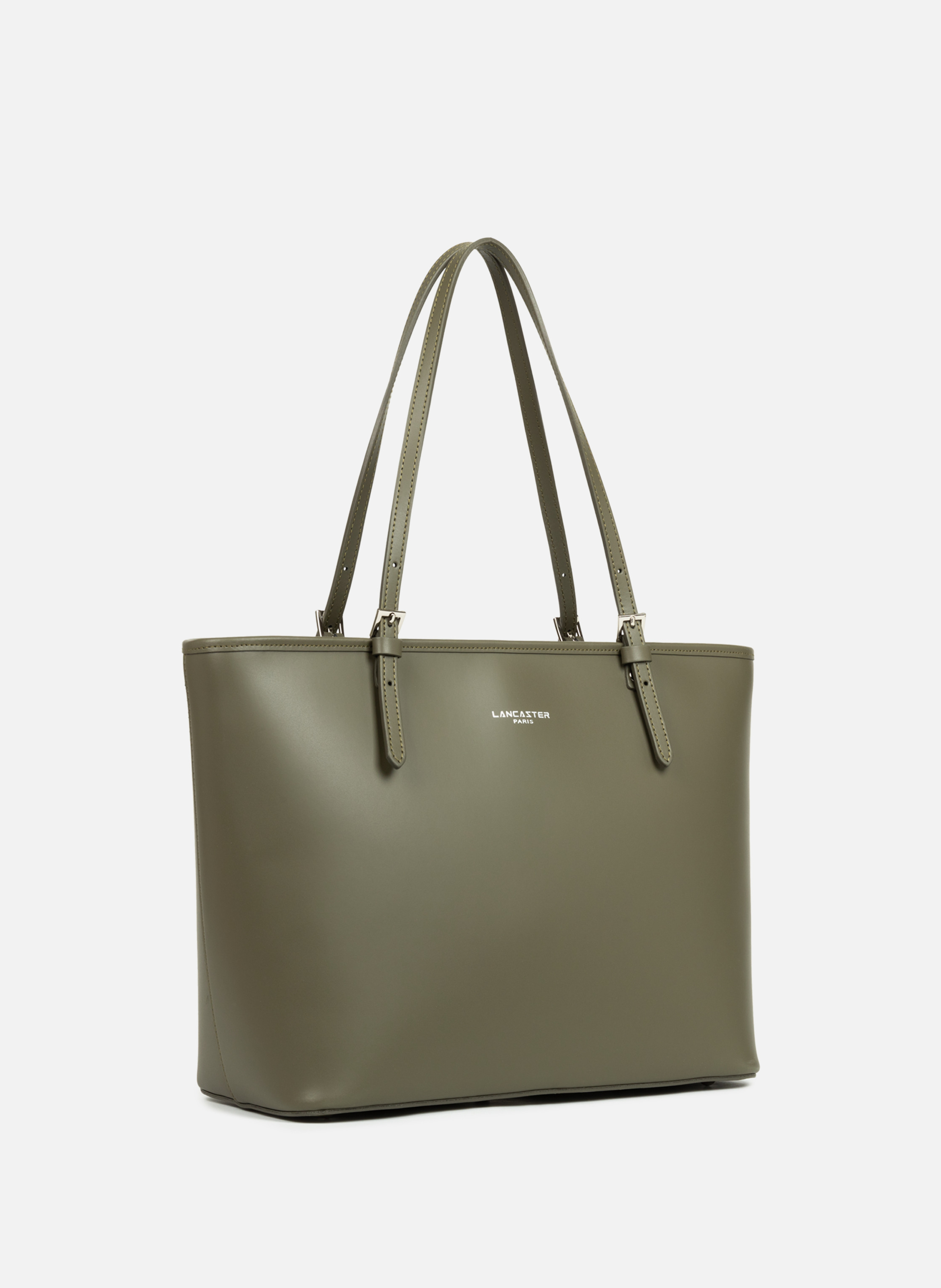 Large tote bag - Smooth LANCASTER Khaki