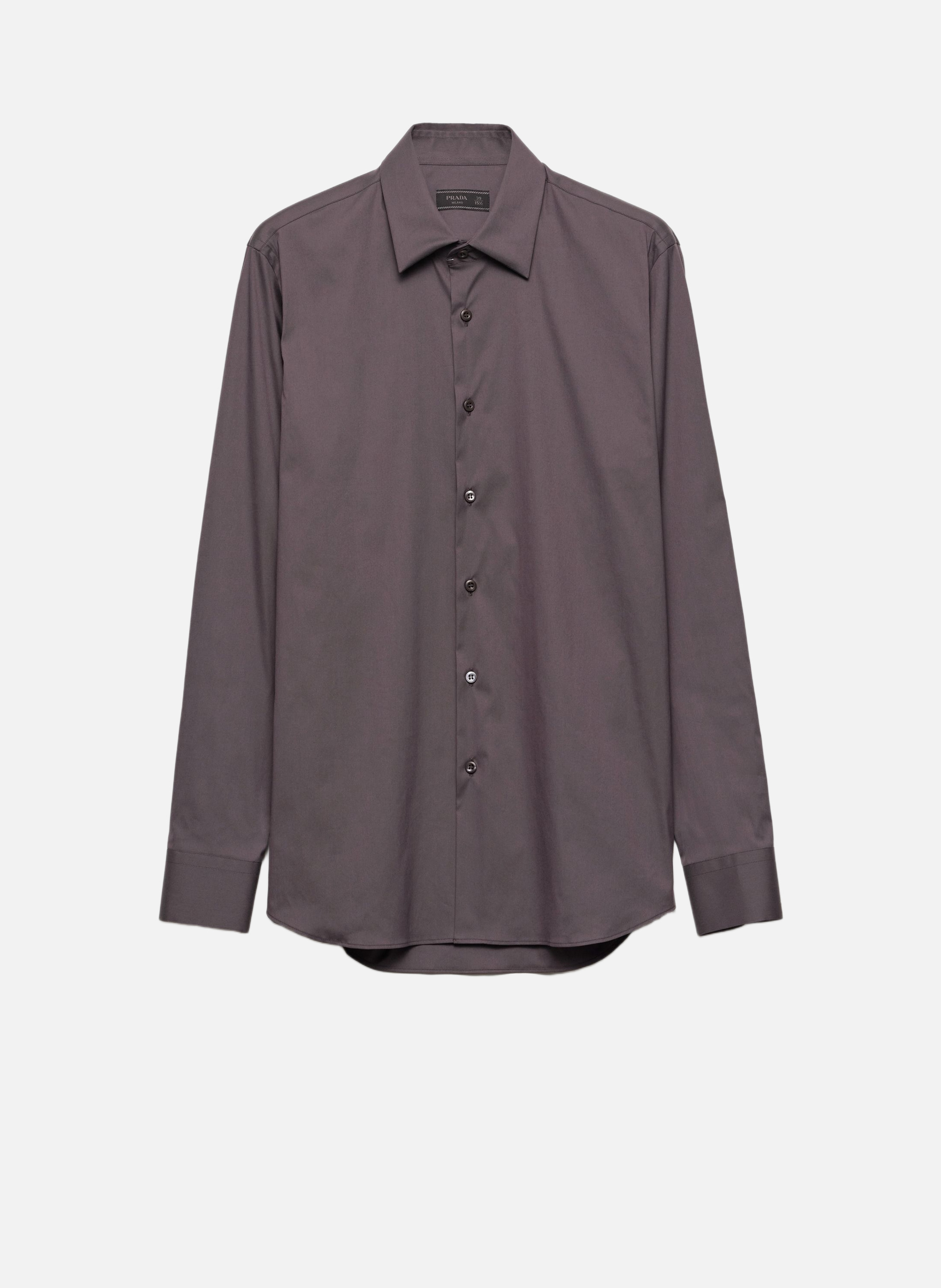 Chemise en coton stretch PRADA Gris