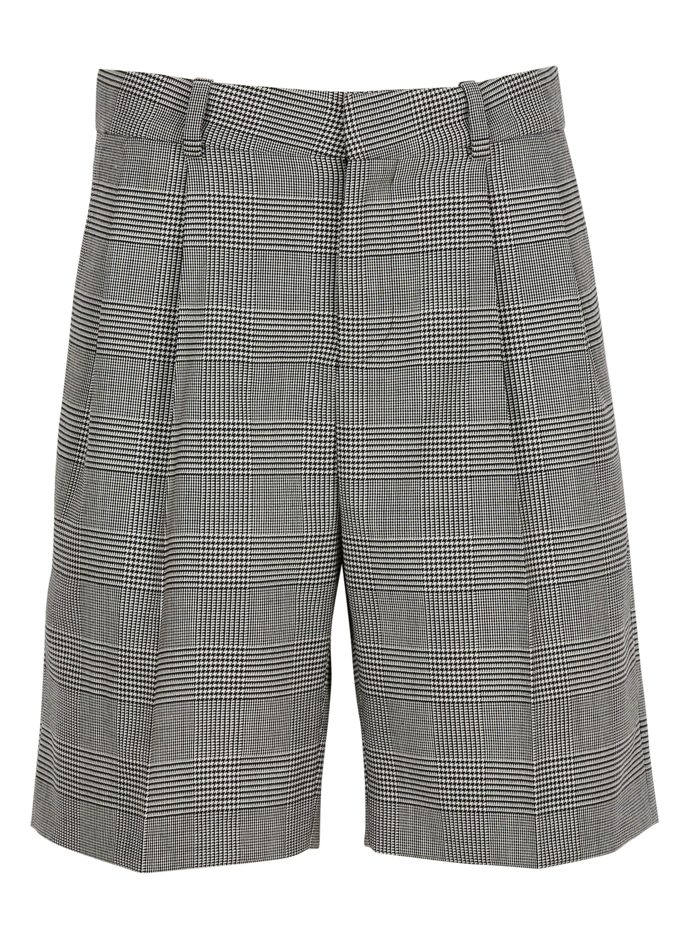 Short à pinces imprimé prince de galles BALMAIN Noir