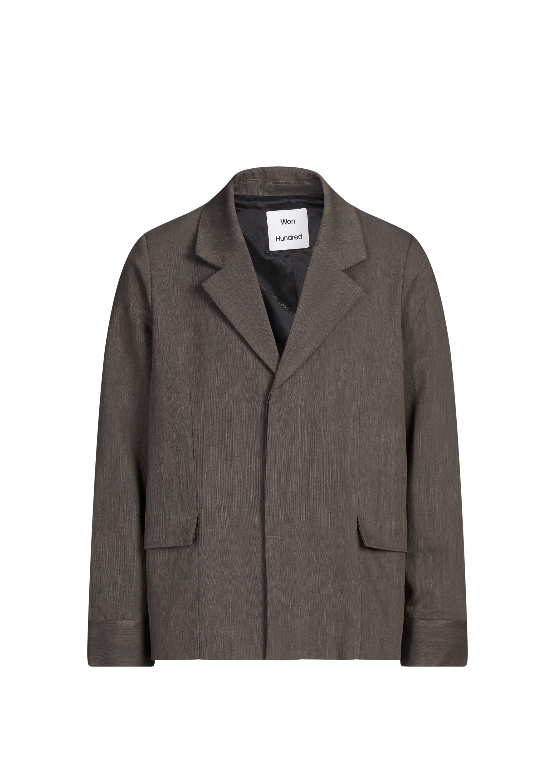 Straight blazer with tailored collar WON HUNDRED Grey