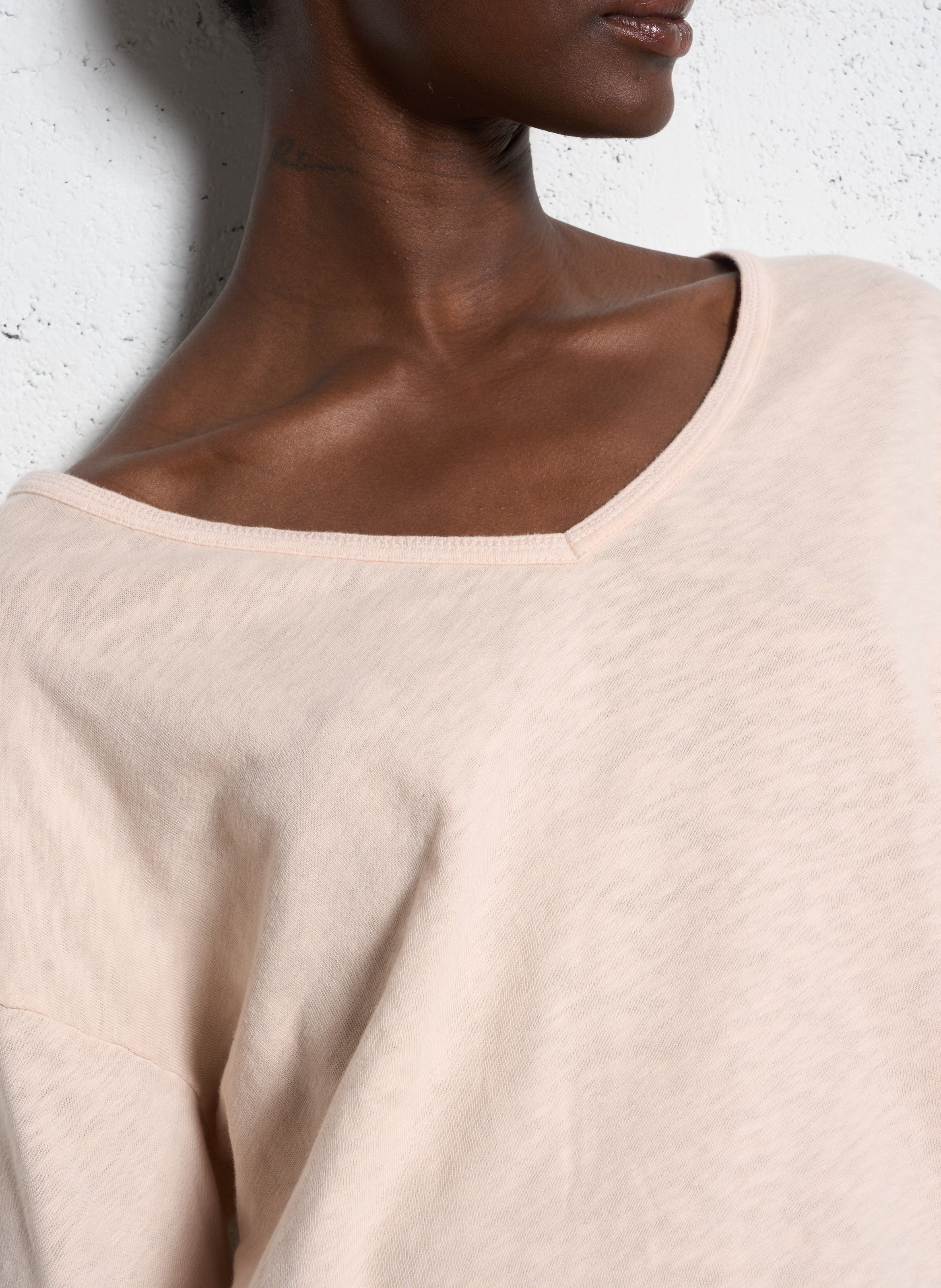 Tee-shirt manches longues en coton sonoma AMERICAN VINTAGE Beige