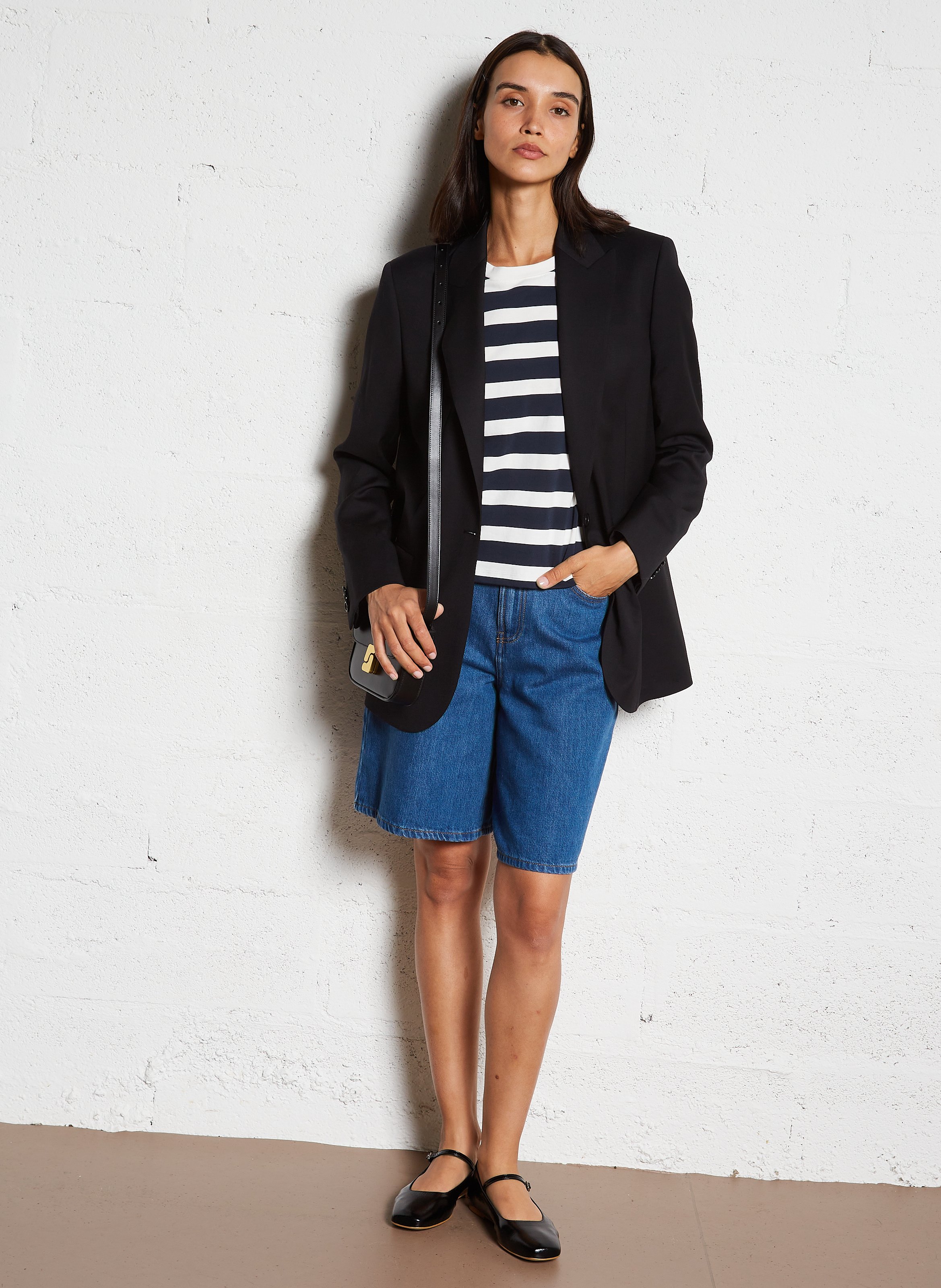 Veste de tailleur en laine visha BA&SH Noir