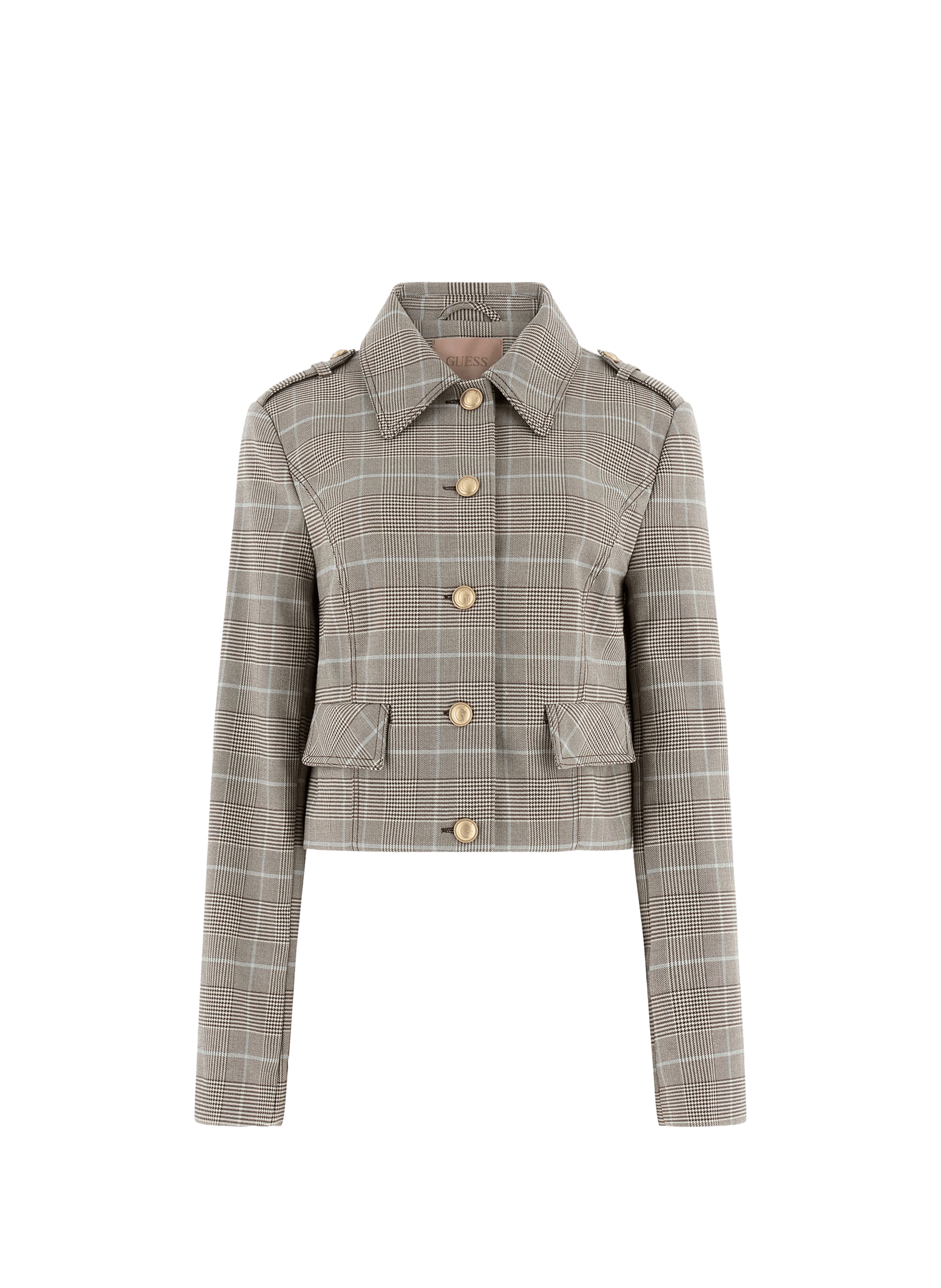 Short checkered jacket GUESS Multicolour