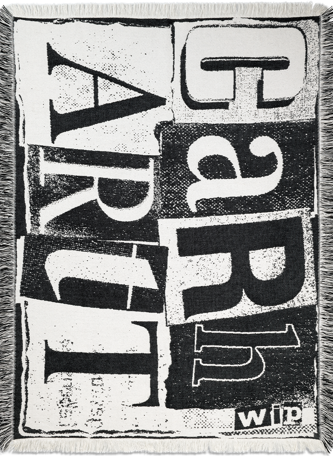 Woven jacquard Letterpress blanket CARHARTT WIP Black