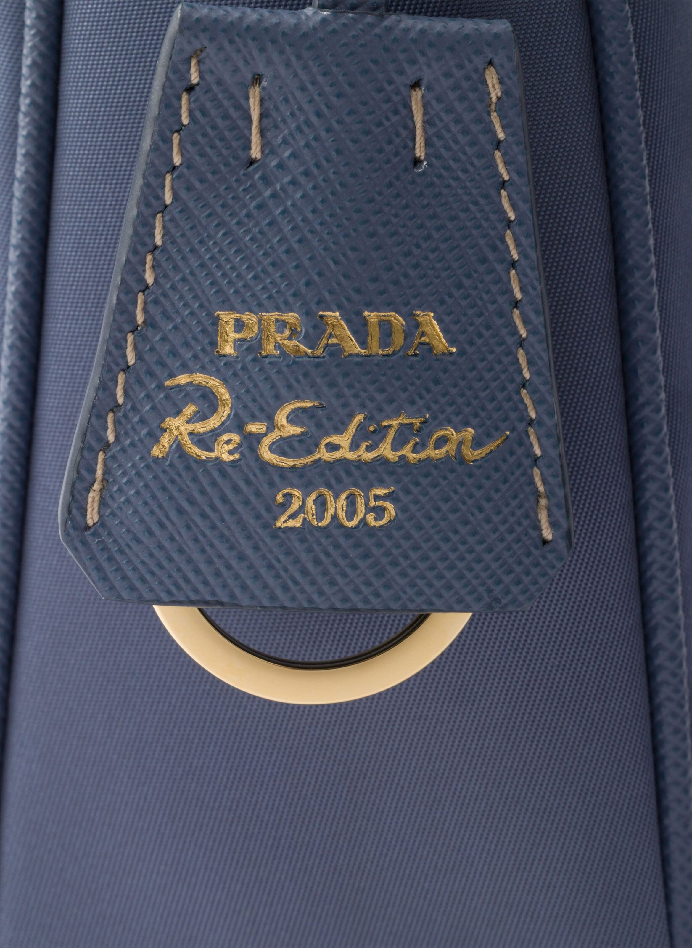 Mini sac prada re-edition 2005 en re-nylon PRADA Bleu