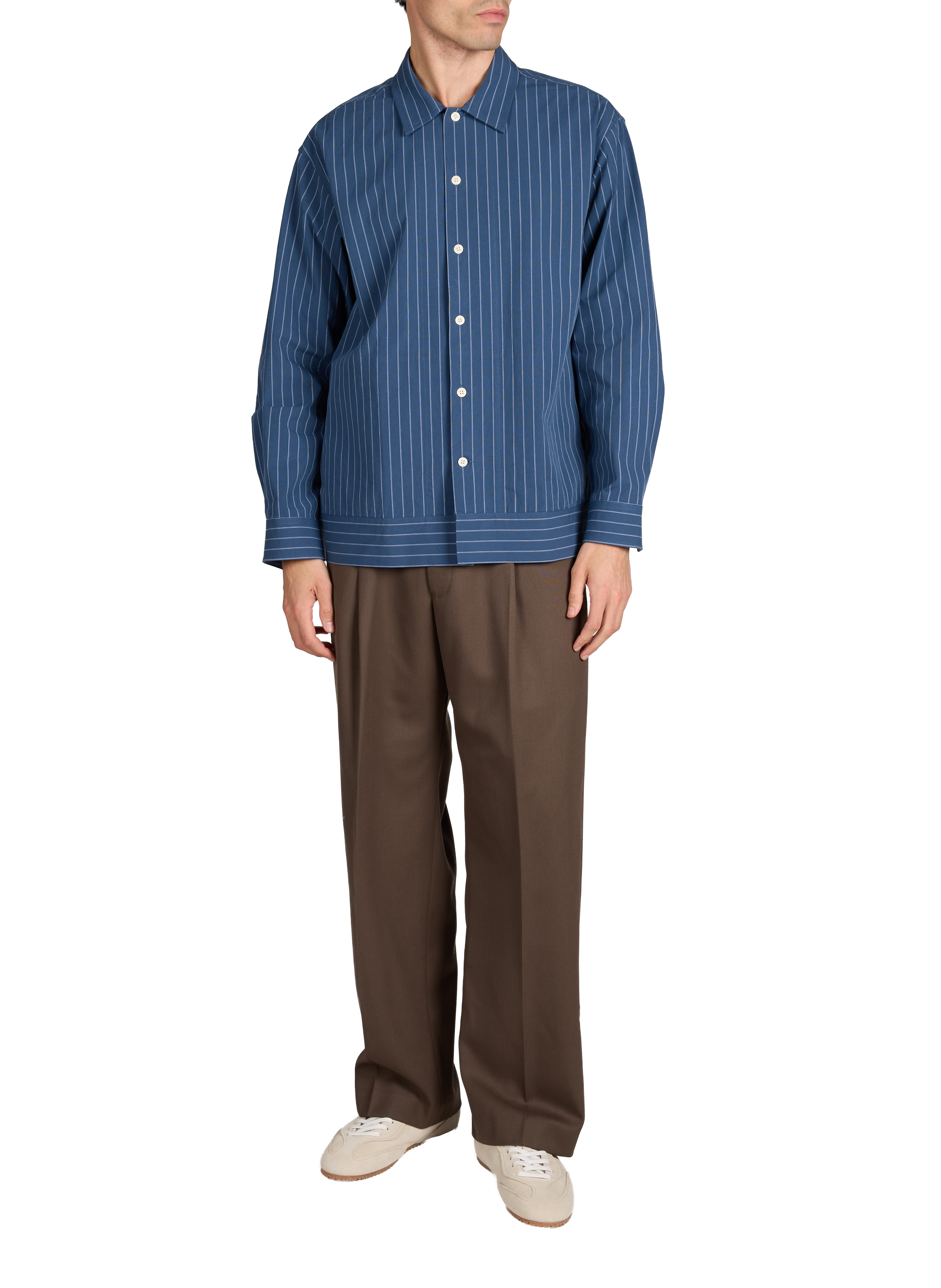 Striped cotton Shirt NN.07 Blue