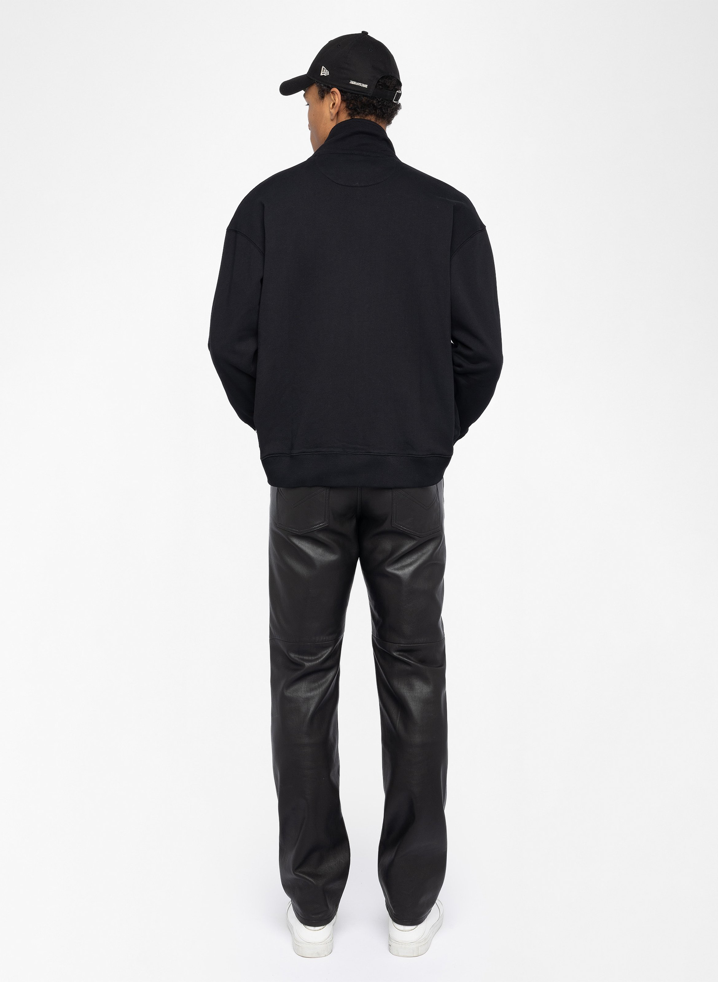 Sweat droit col classique en coton moyaz ZADIG&VOLTAIRE Noir