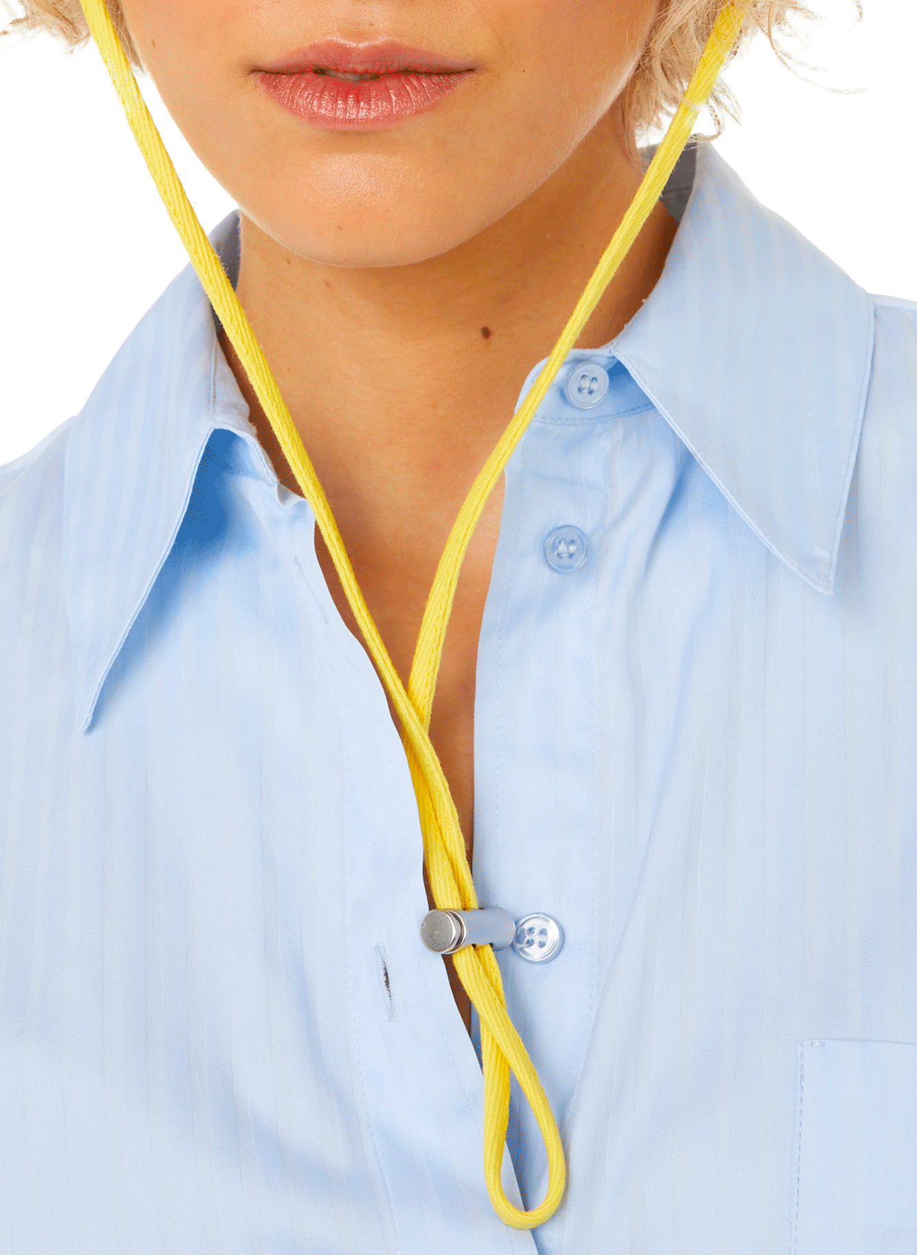 Chemise rayée ton sur ton BITE STUDIOS Bleu