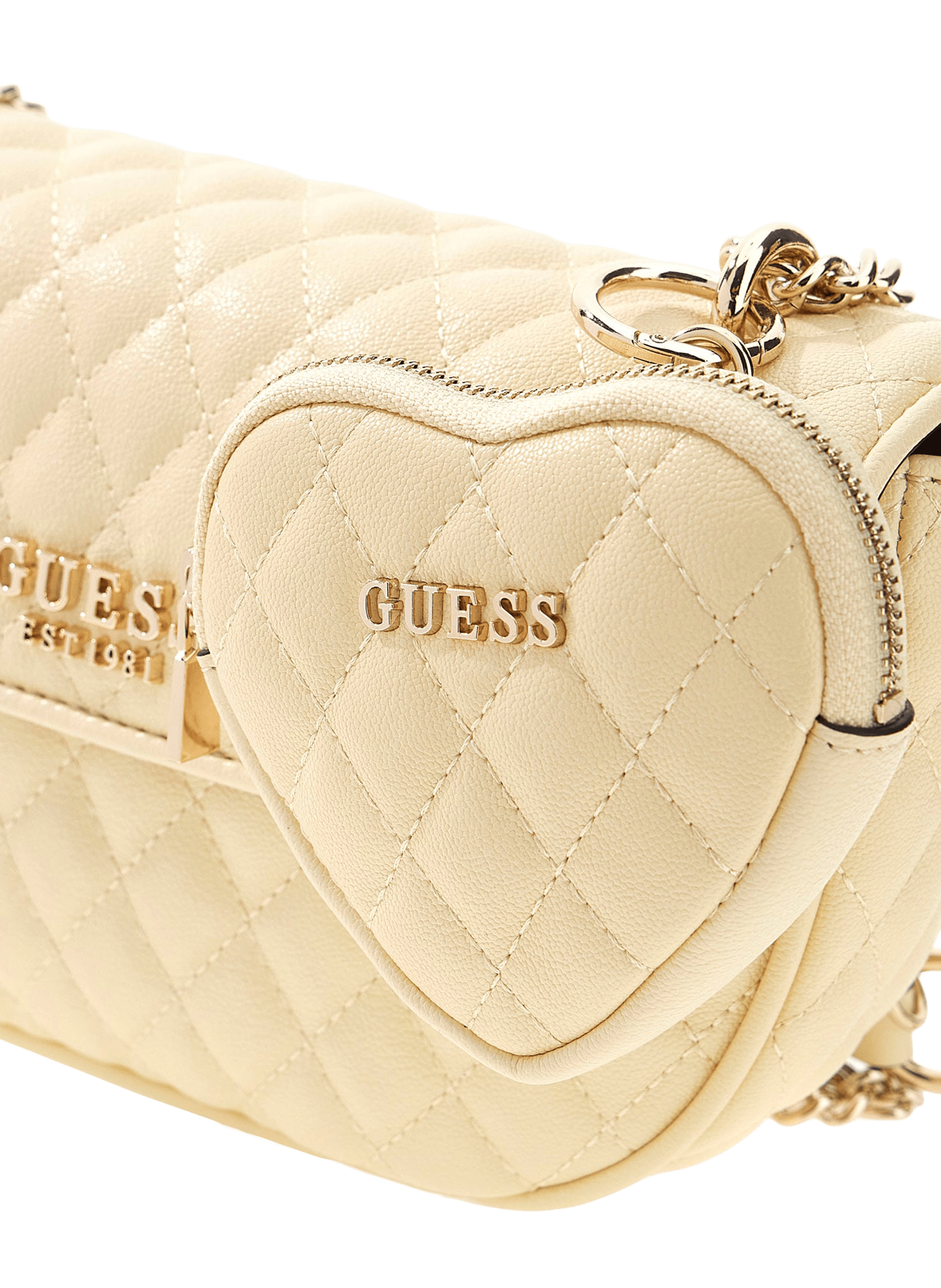 Sac bandoulière Atabey matelassé GUESS Jaune