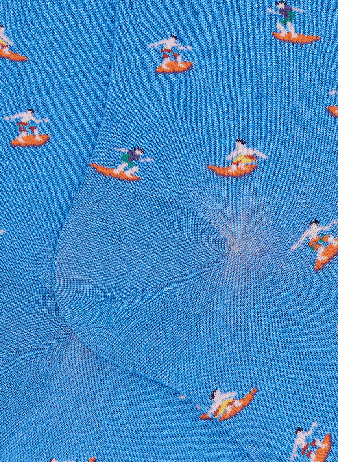 Mid-calf socks sailboats in blended cotton DORÉ DORÉ Blue