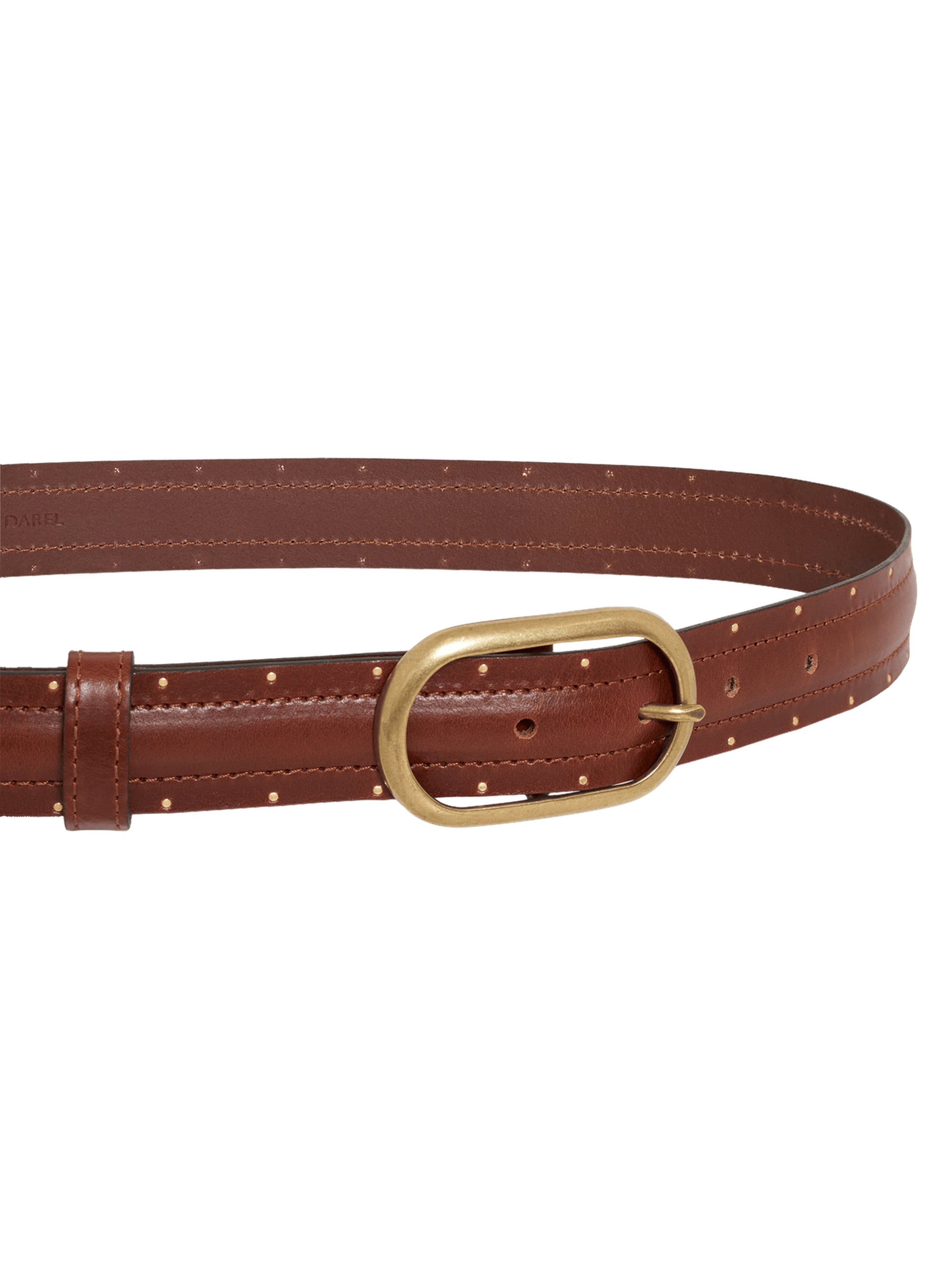 Ceinture en cuir avec clous - HONORE GERARD DAREL Marron