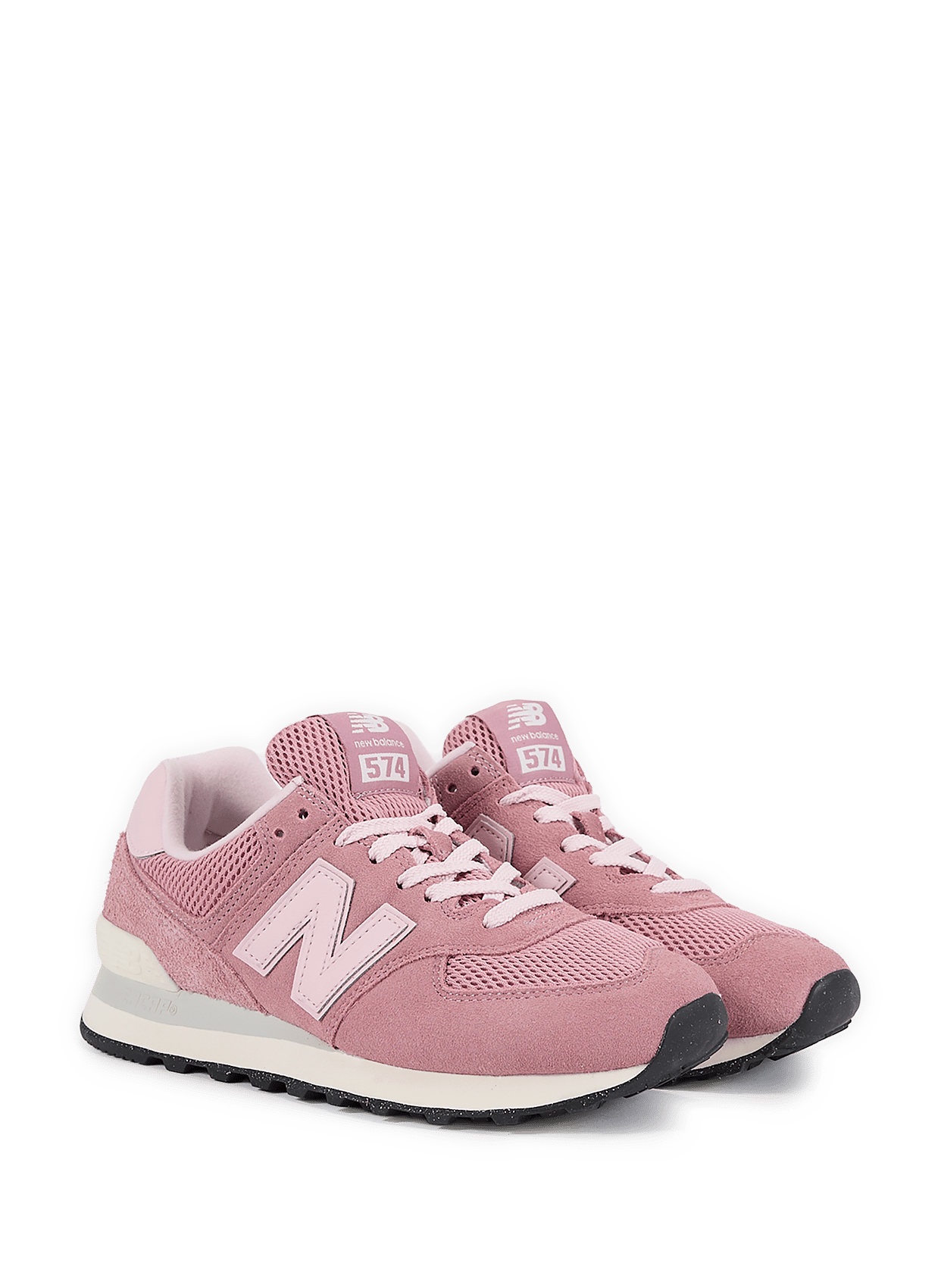 Baskets en cuir et coton mélangés NEW BALANCE Multicolore