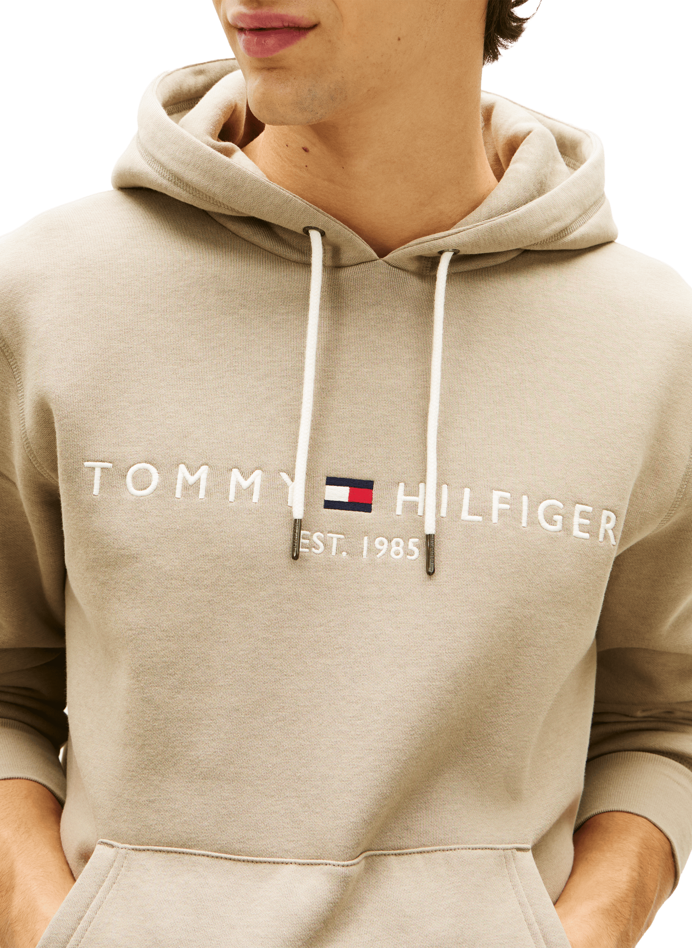 Cotton hoodie TOMMY HILFIGER Beige