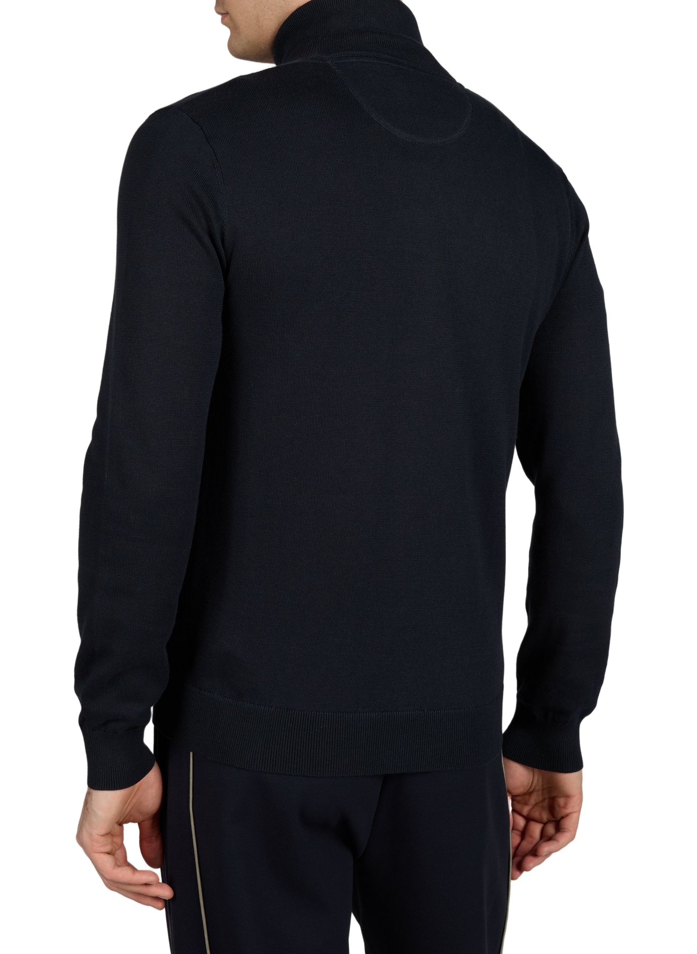 Straight zip-up cotton vest EDEN PARK Blue