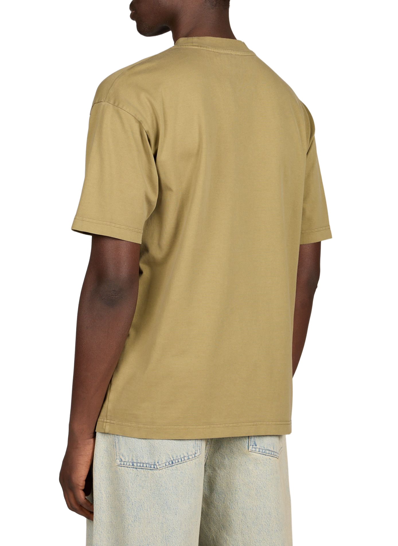 T-shirt broderie Drôle en coton DROLE DE MONSIEUR Kaki