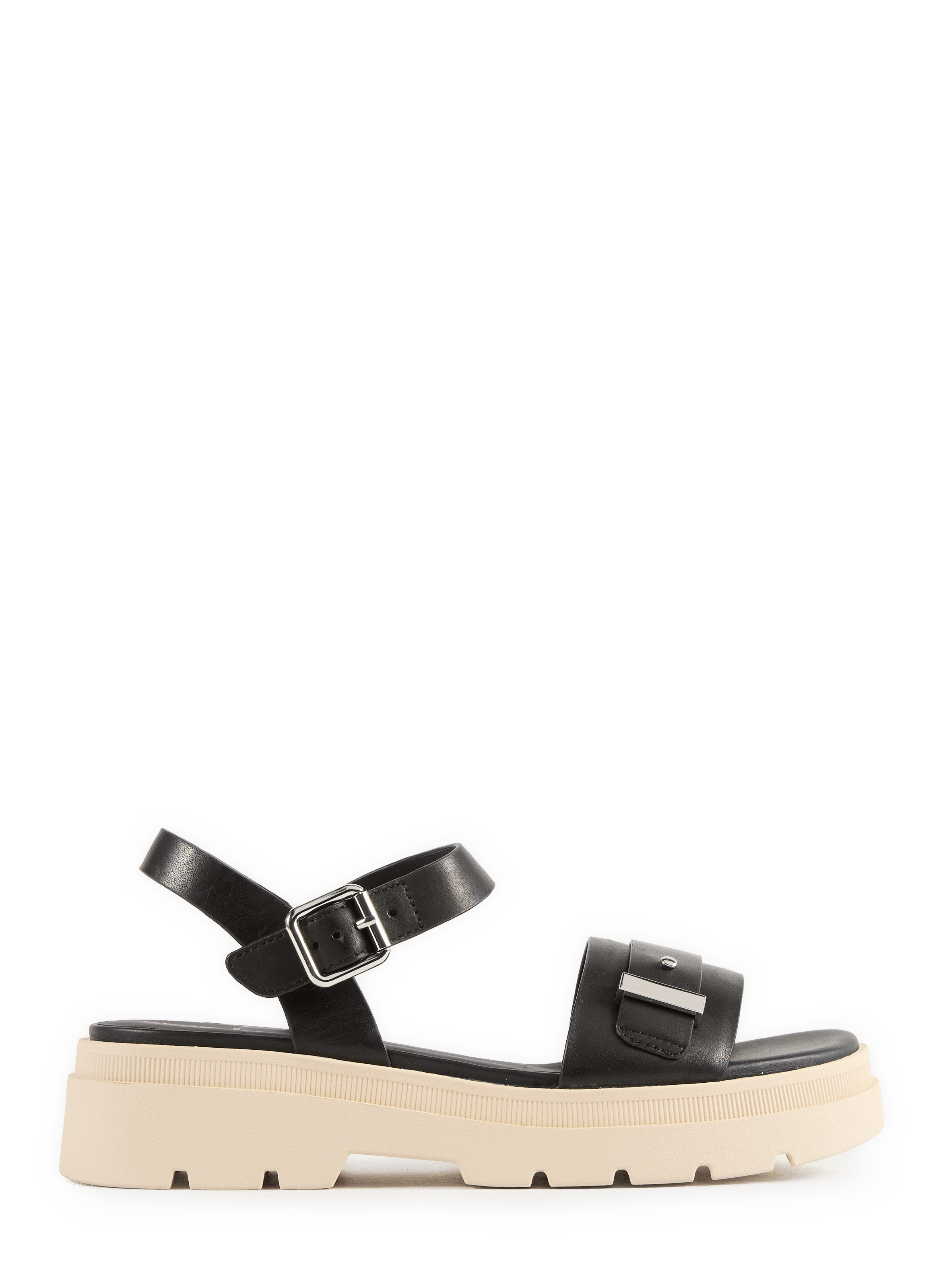 Keilsandalen aus Leder GEOX Schwarz