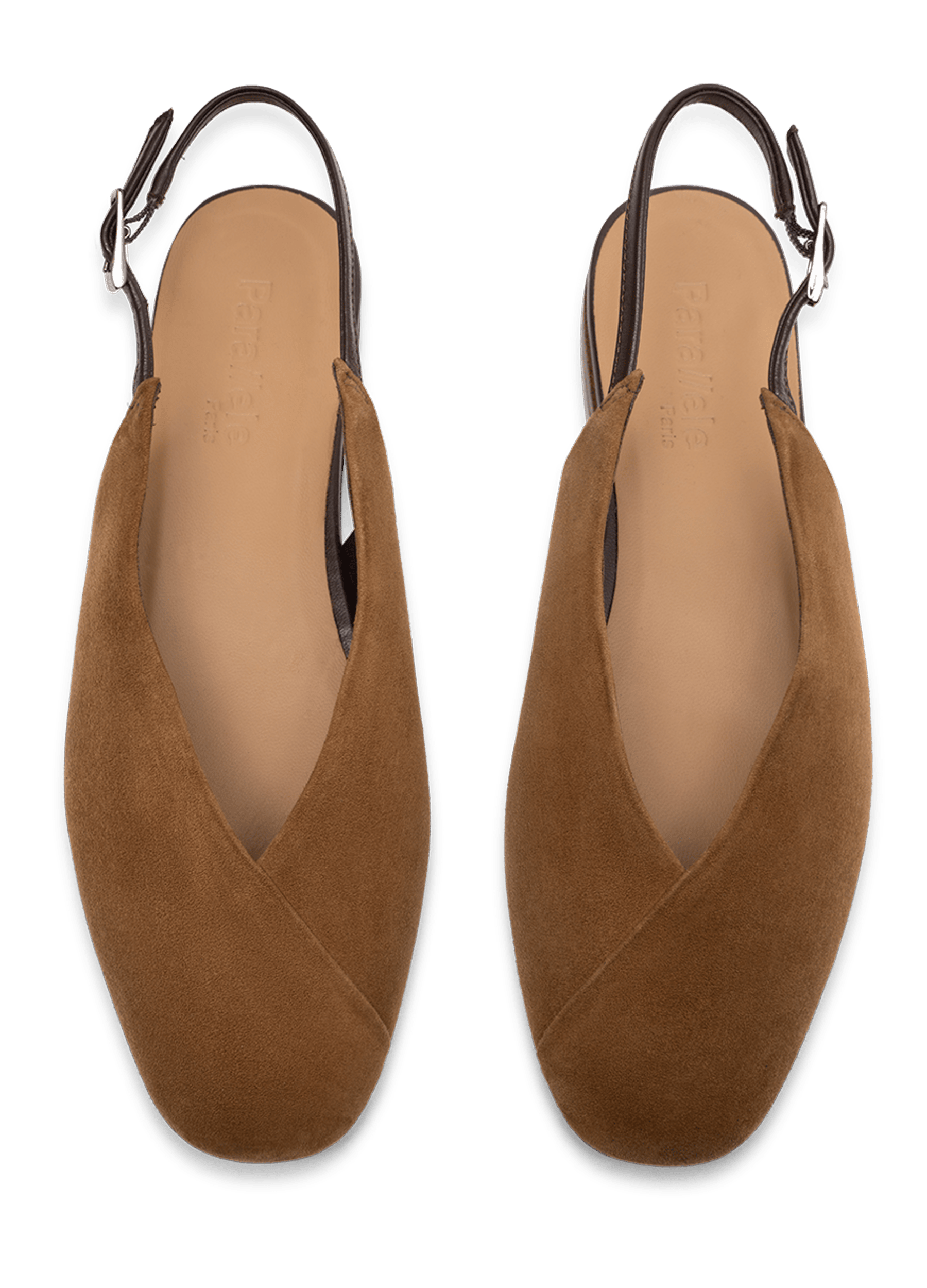 Ballerines donata en chevre velours PARALLELE Marron