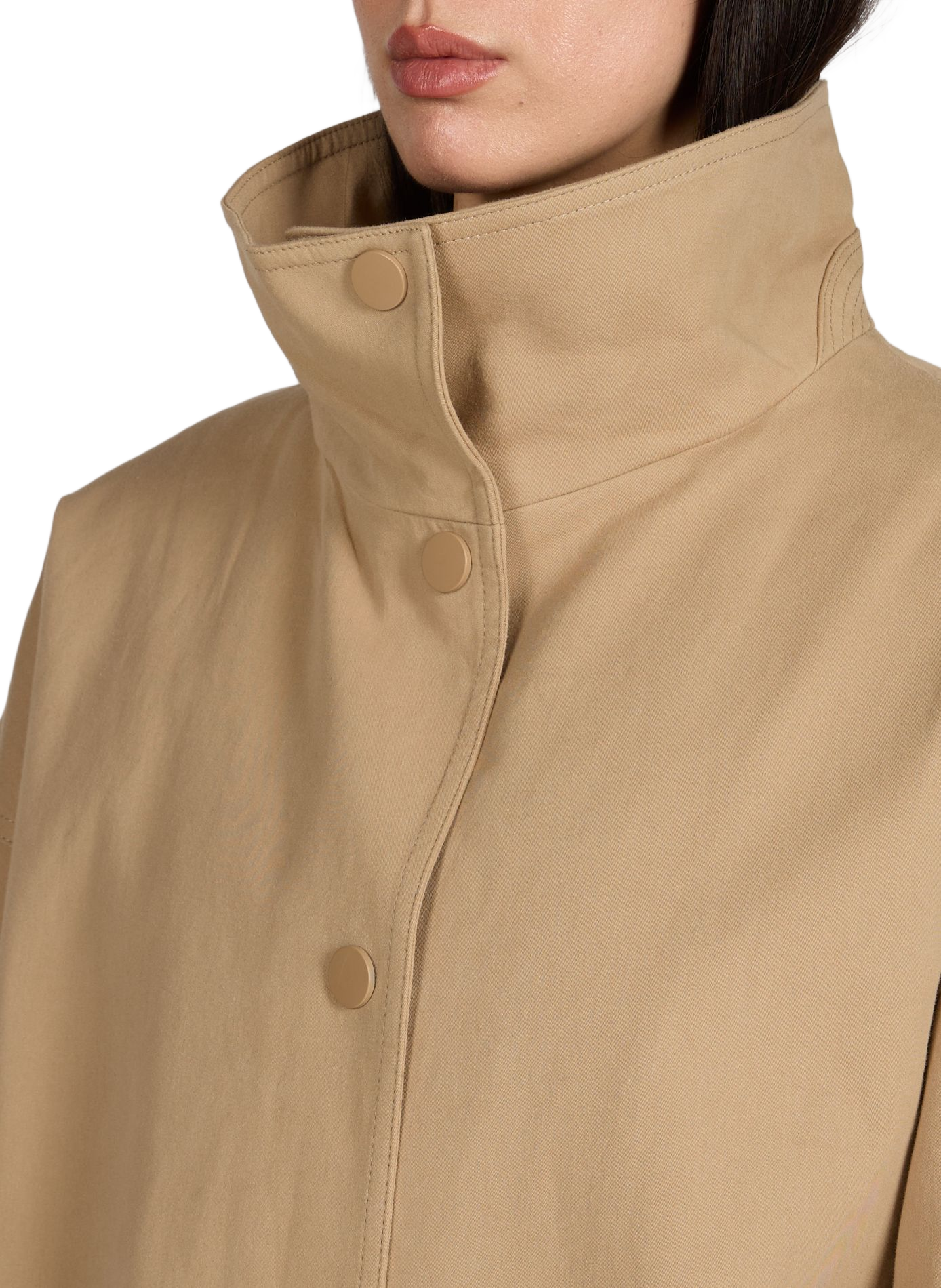 Oversized cotton trench coat TOPSHOP Beige