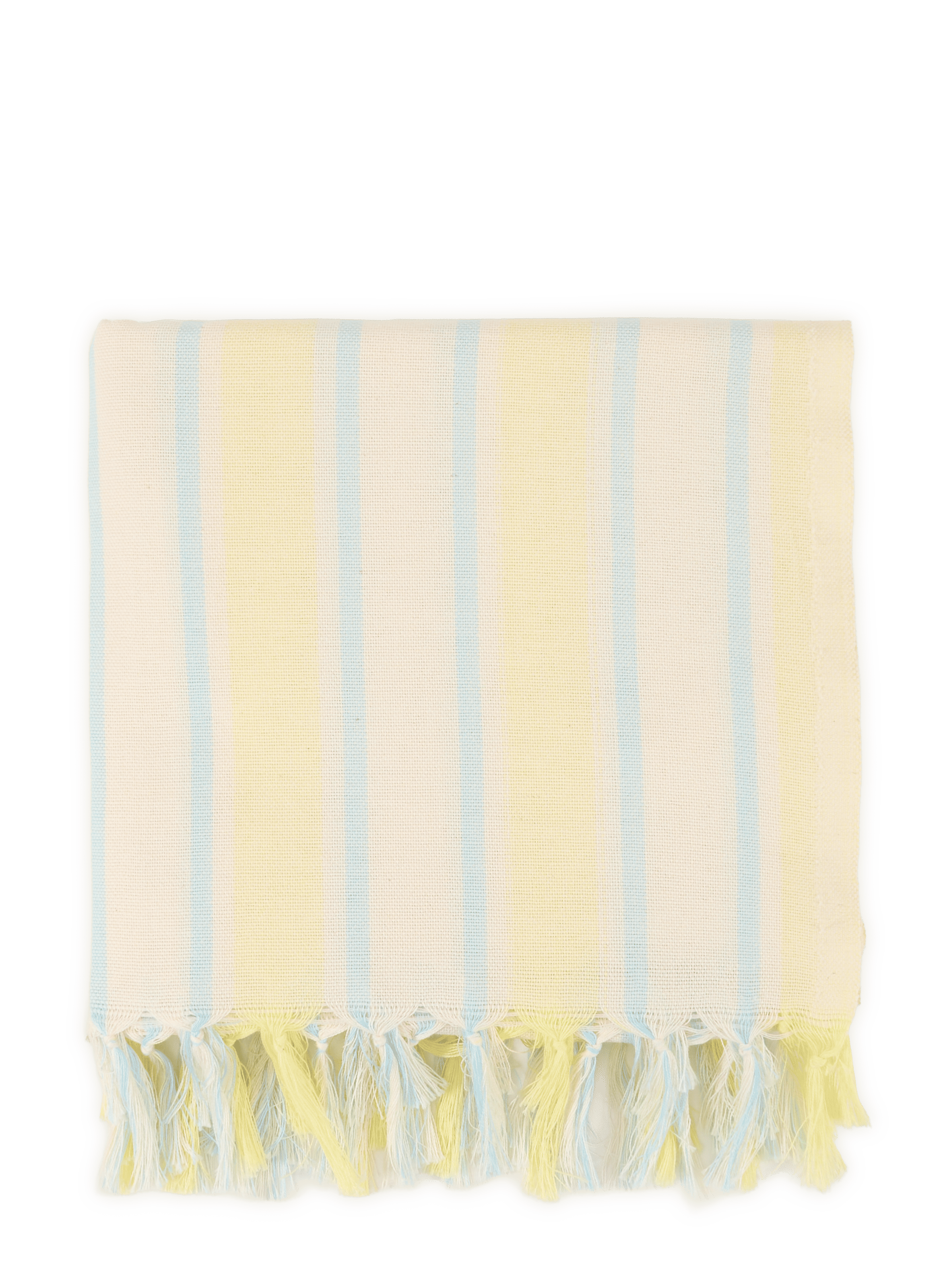 Fouta rayé à logo en coton  MC2 SAINT BARTH Jaune