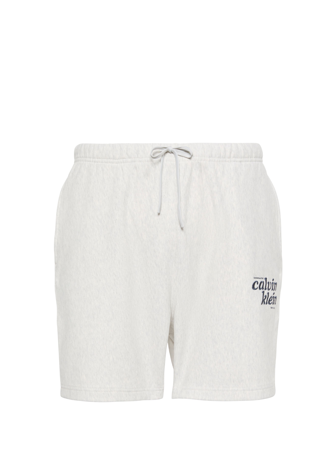 Short with embroidered logo in blended cotton CALVIN KLEIN Grey