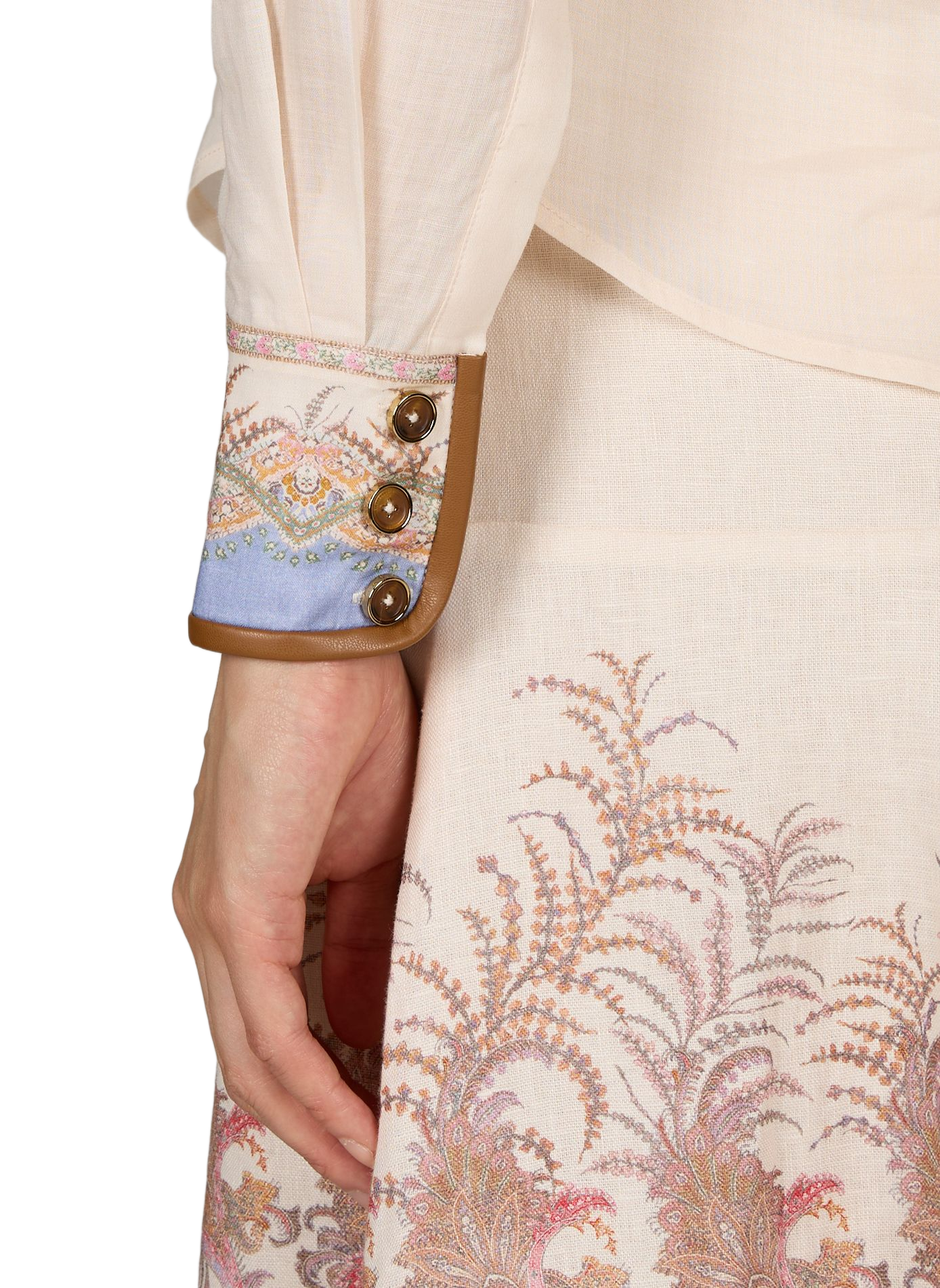 Printed shirt with cashmere motif ZIMMERMANN Pink