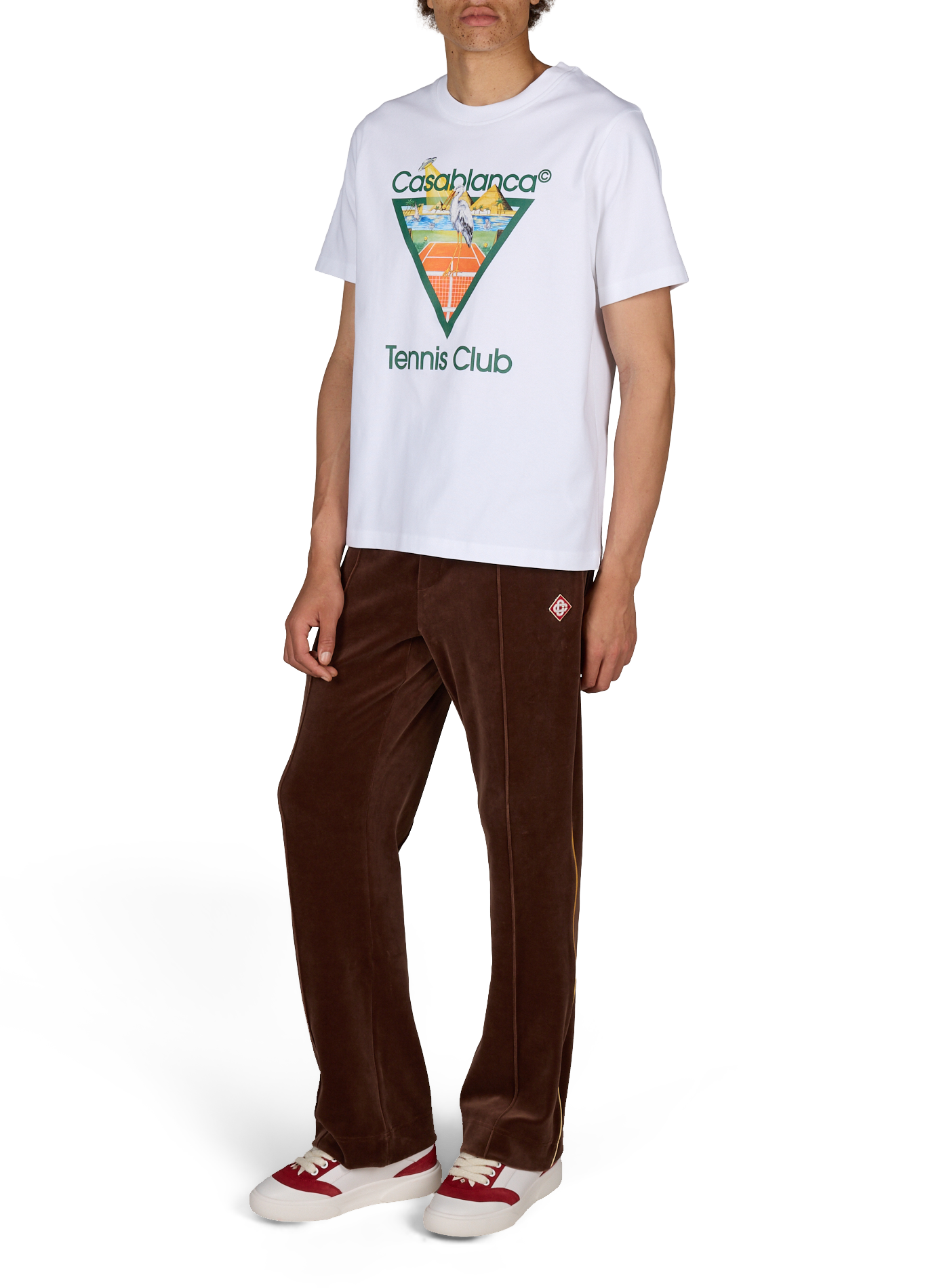 Pantalon en velours en coton mélangé CASABLANCA PARIS Marron