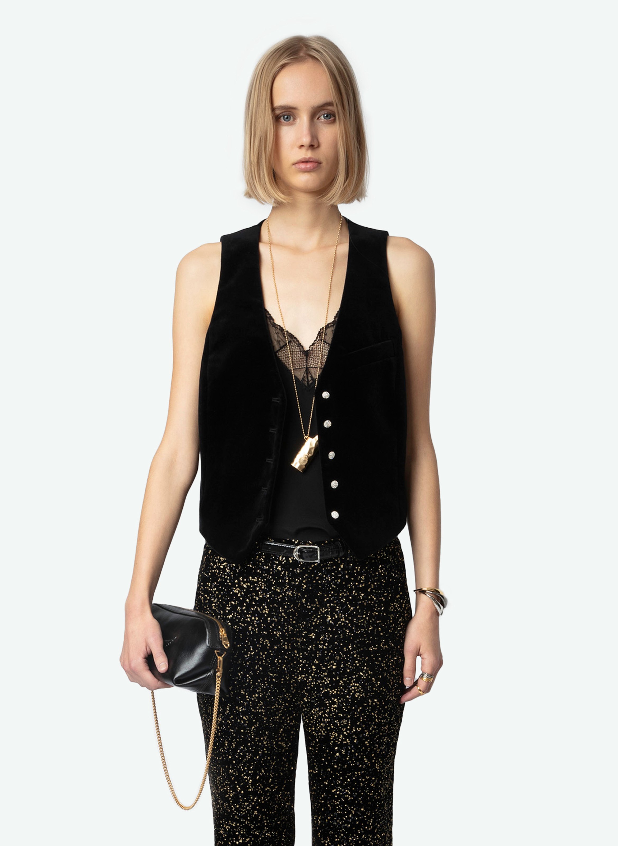 Gilet de tailleur en coton ZADIG&VOLTAIRE Noir