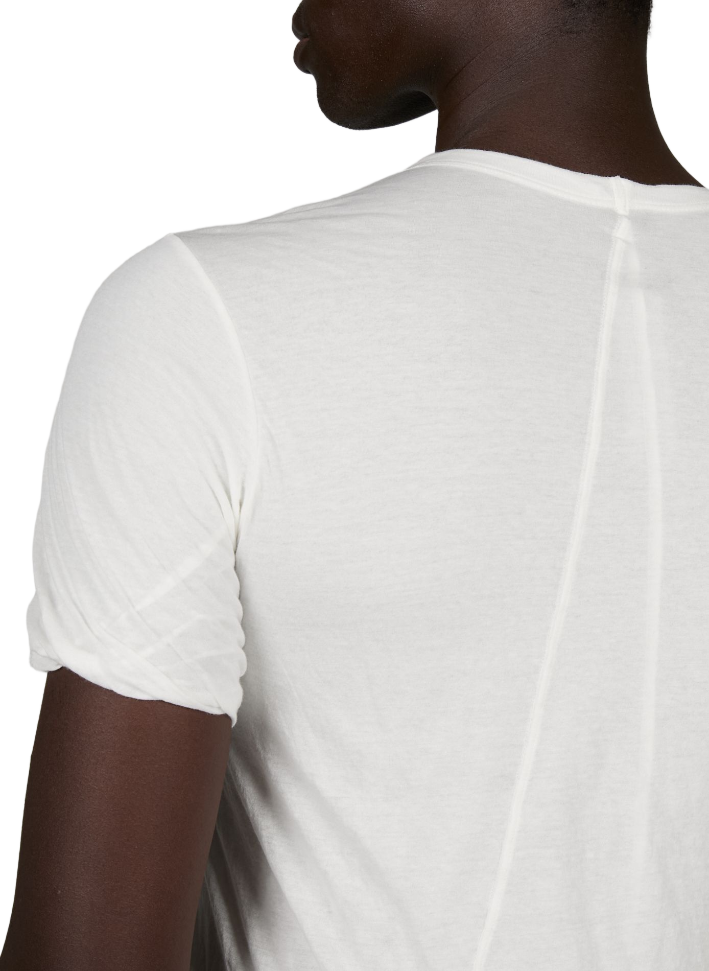 T-shirt droit en coton | Blanc RICK OWENS Homme