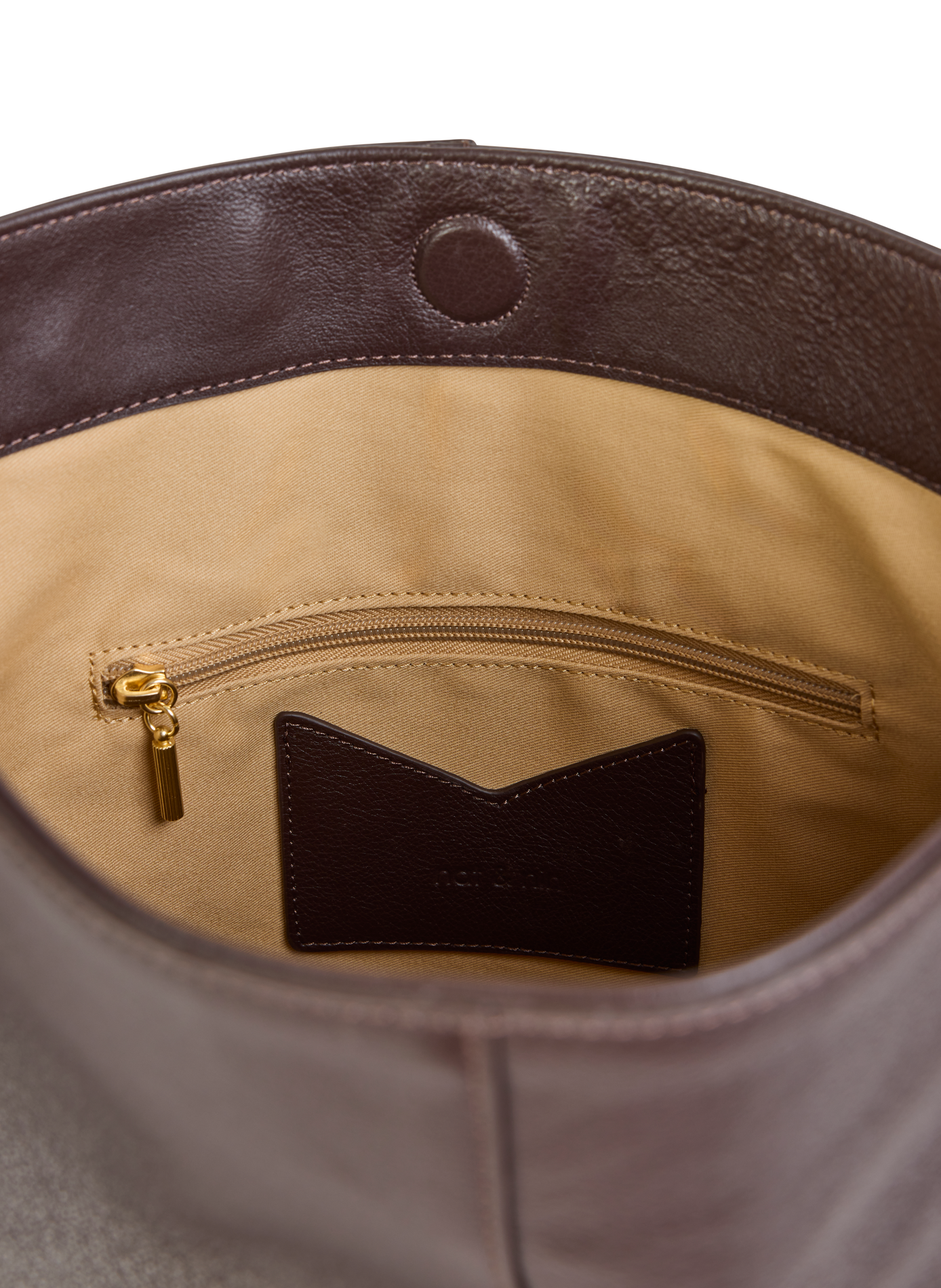 Schultertasche aus Leder NAT & NIN Braun