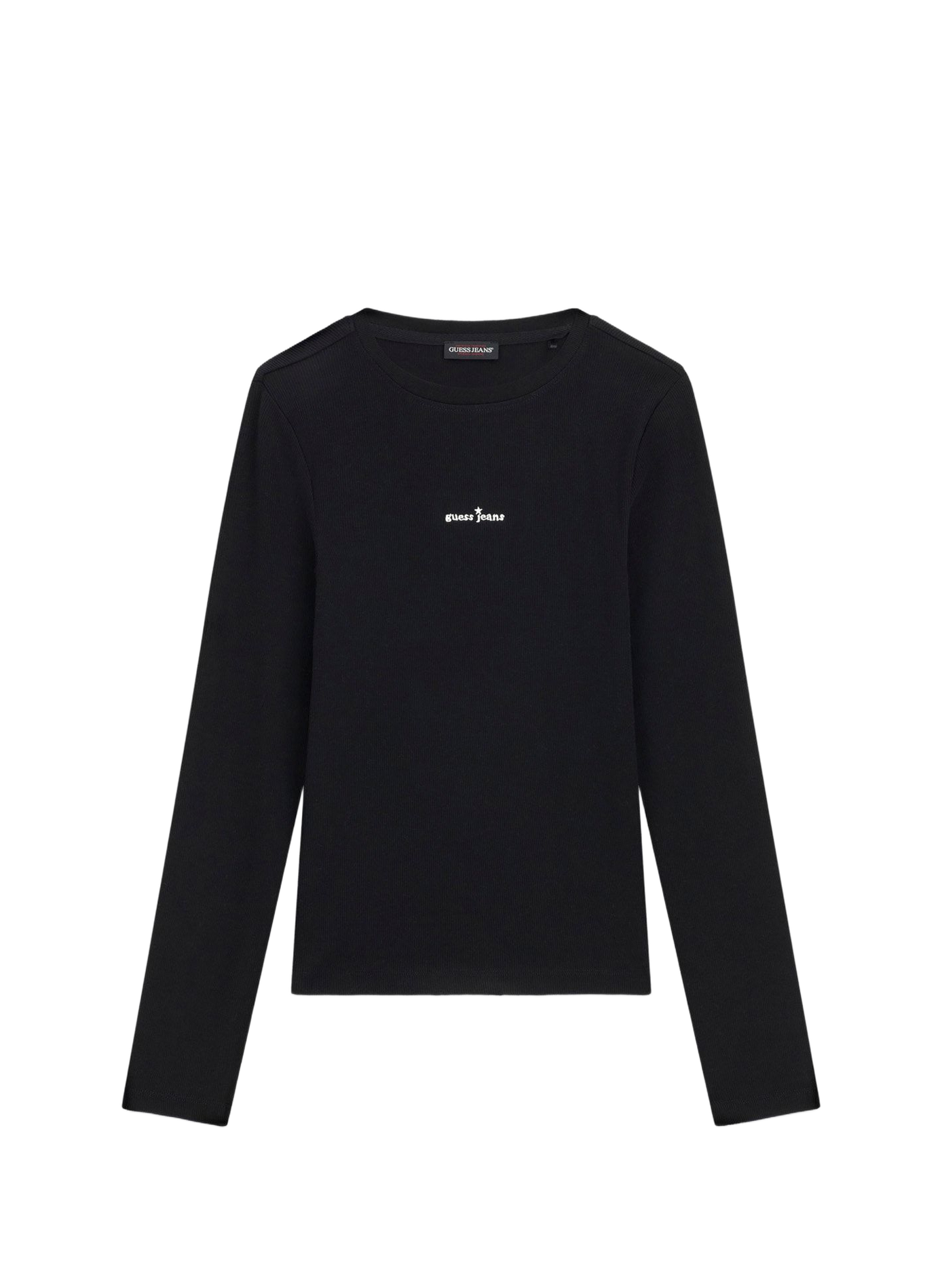 Tee-shirt col rond en coton mélangé GUESS Noir