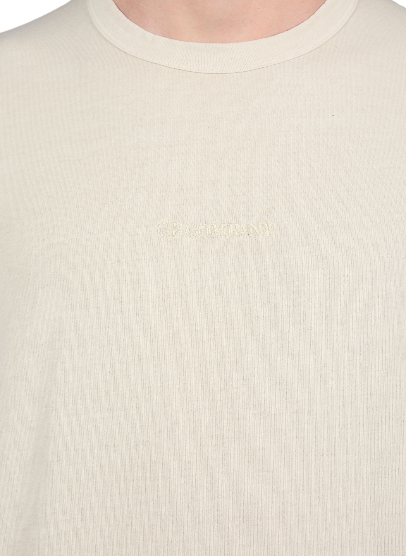 Logo cotton T-shirt | Beige CP COMPANY Men