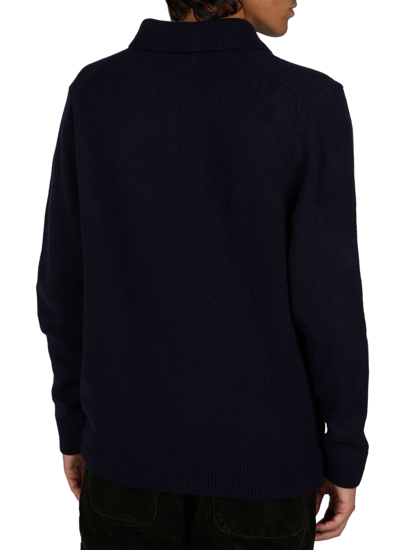 Straight wool long-sleeve polo MAISON LABICHE Blue