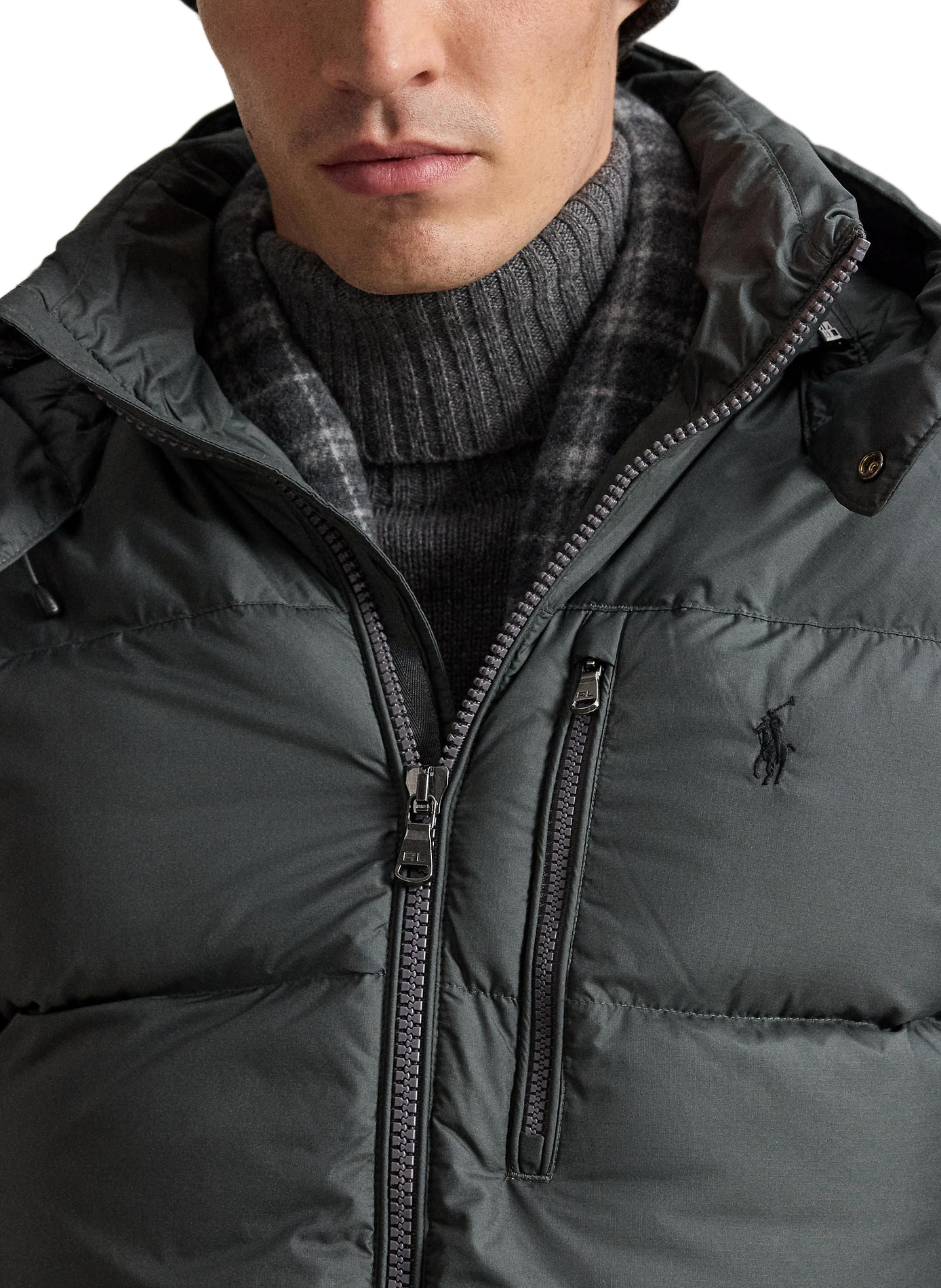 Doudoune droite matelassée POLO RALPH LAUREN Gris