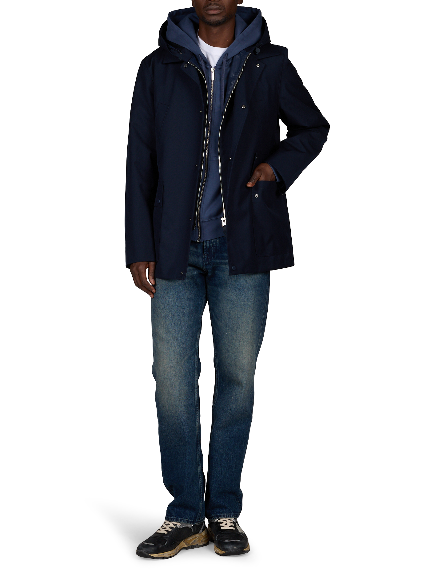 Lightweight Hooded Alec Coat MACKAGE Blue