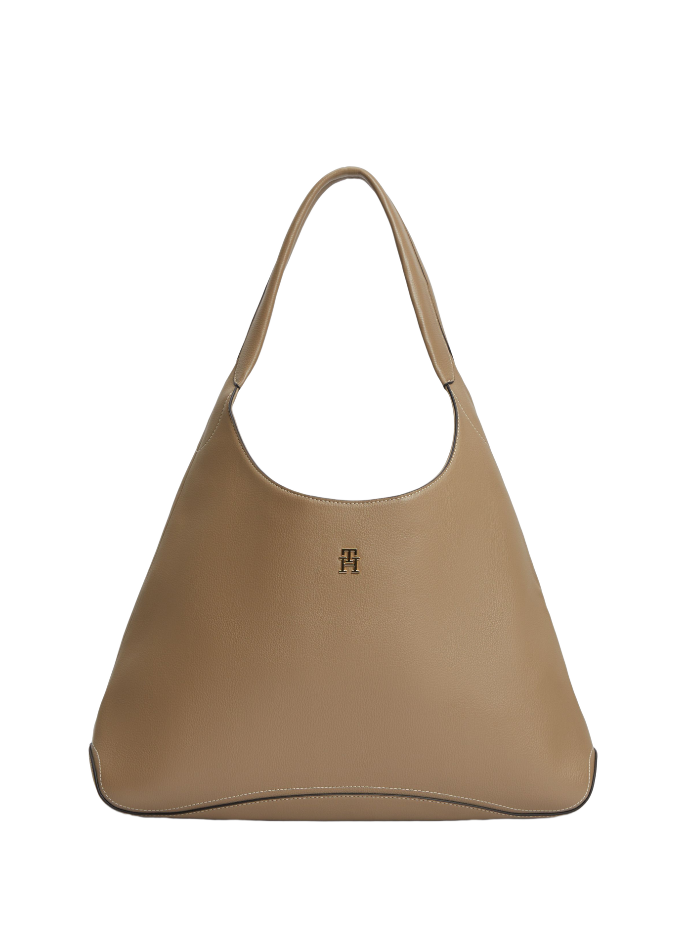 Plain shoulder bag TOMMY HILFIGER Beige