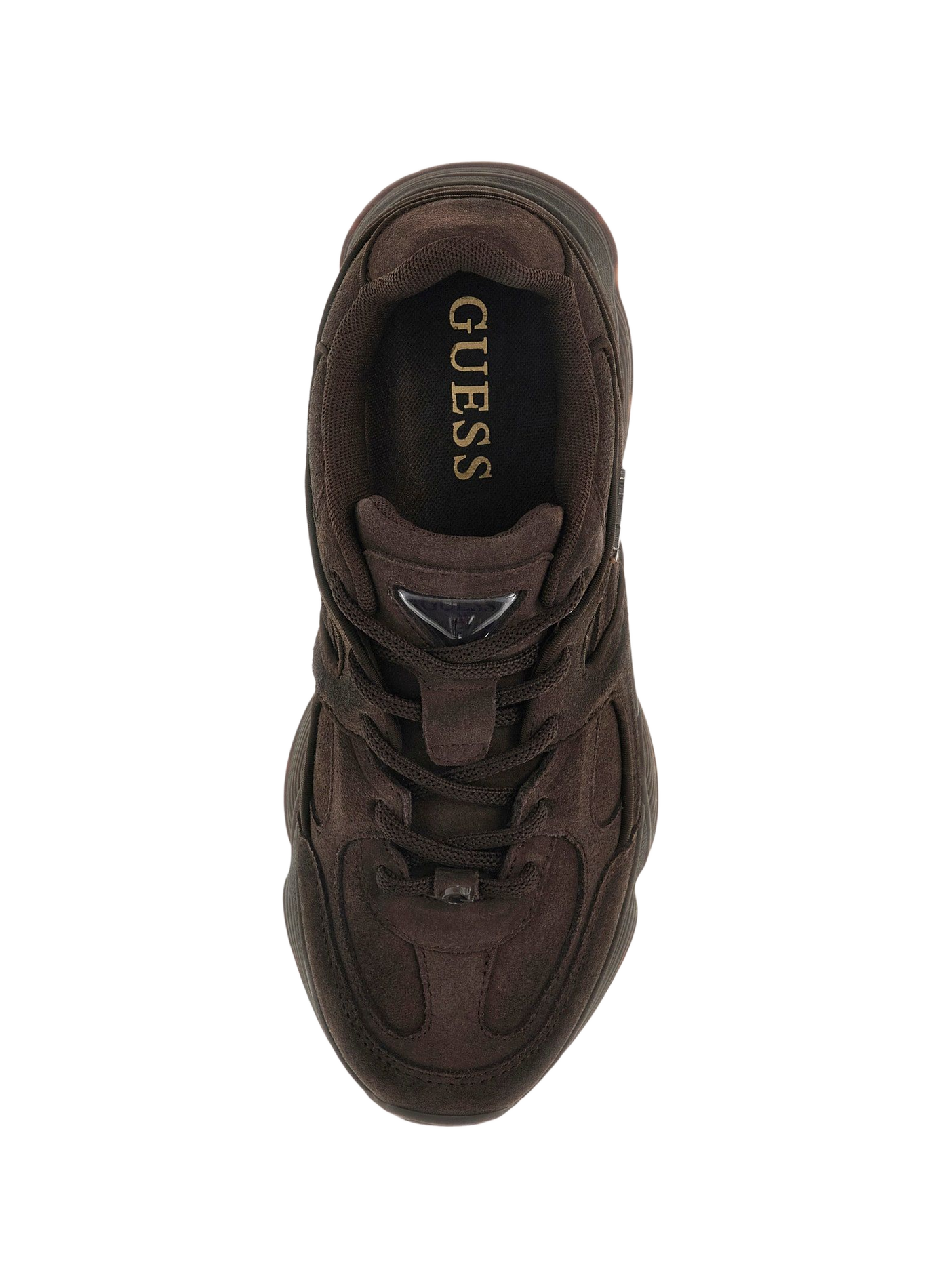 Caracol suede leather running shoes GUESS Brown