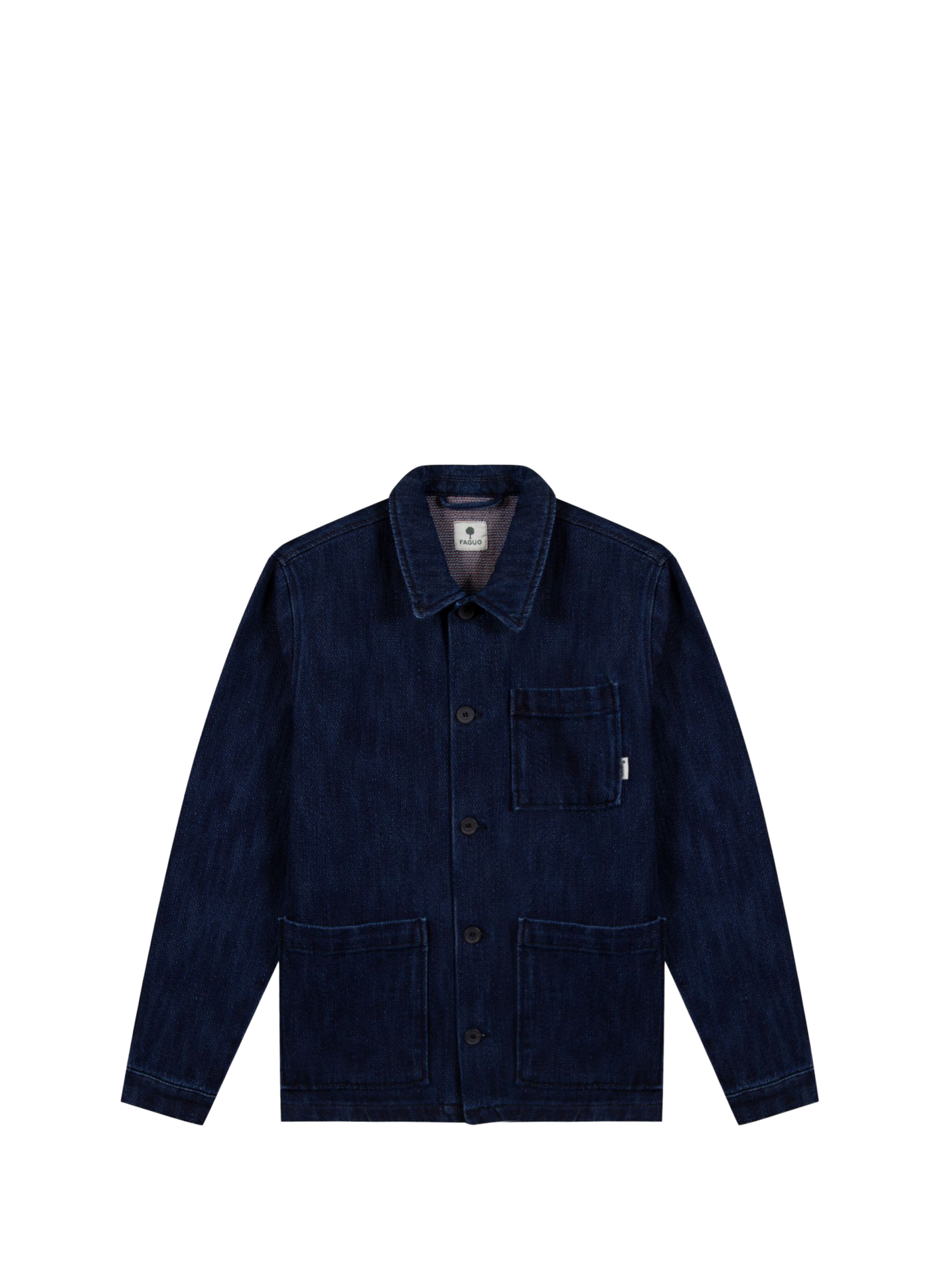 Veste droite en coton FAGUO Bleu